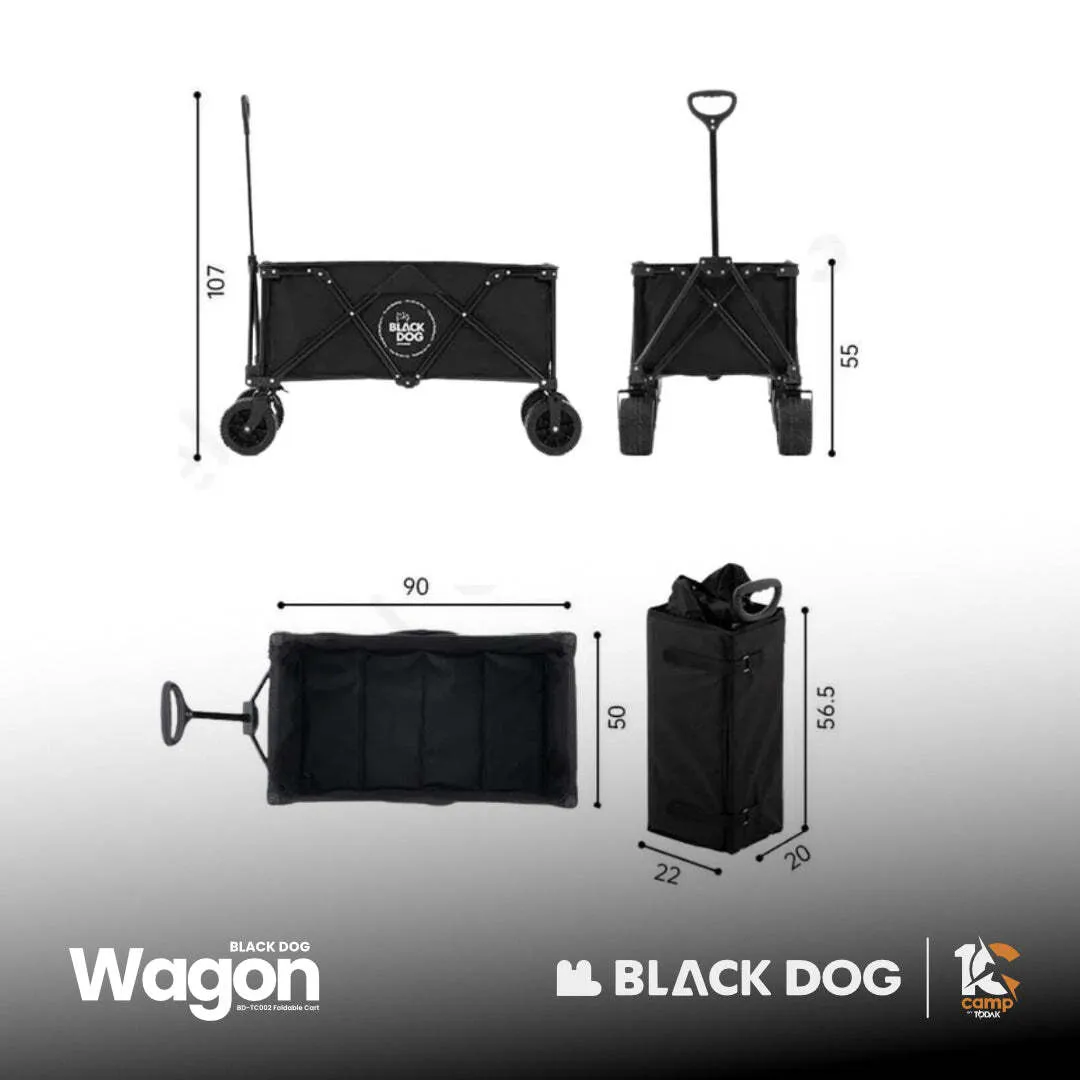 Troli Camping Lipat 4-Arah Blackdog 150L