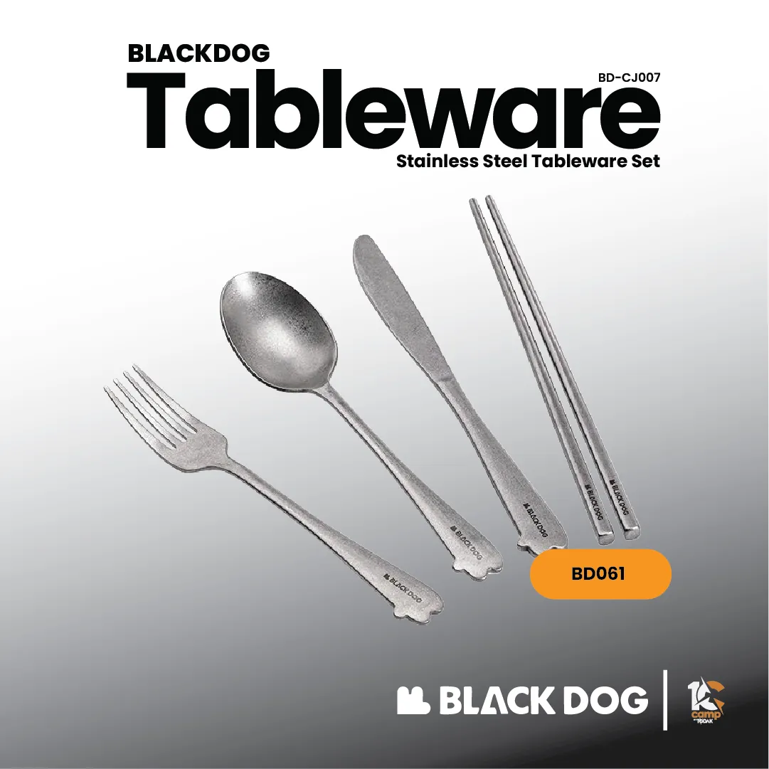 Set Pinggan Mangkuk Stainless Steel Blackdog BD-CJ007