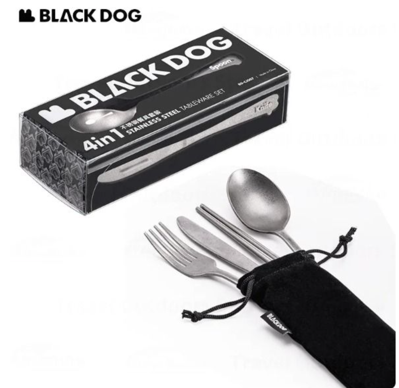 Set Pinggan Mangkuk Stainless Steel Blackdog BD-CJ007