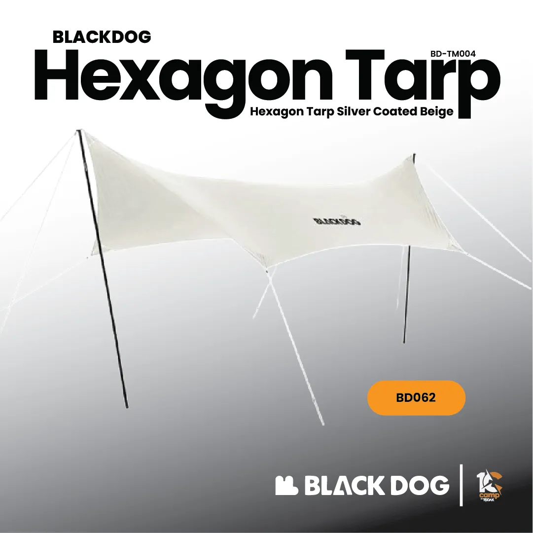 Flysheet Hexagon Silver Coated Blackdog 550×293cm