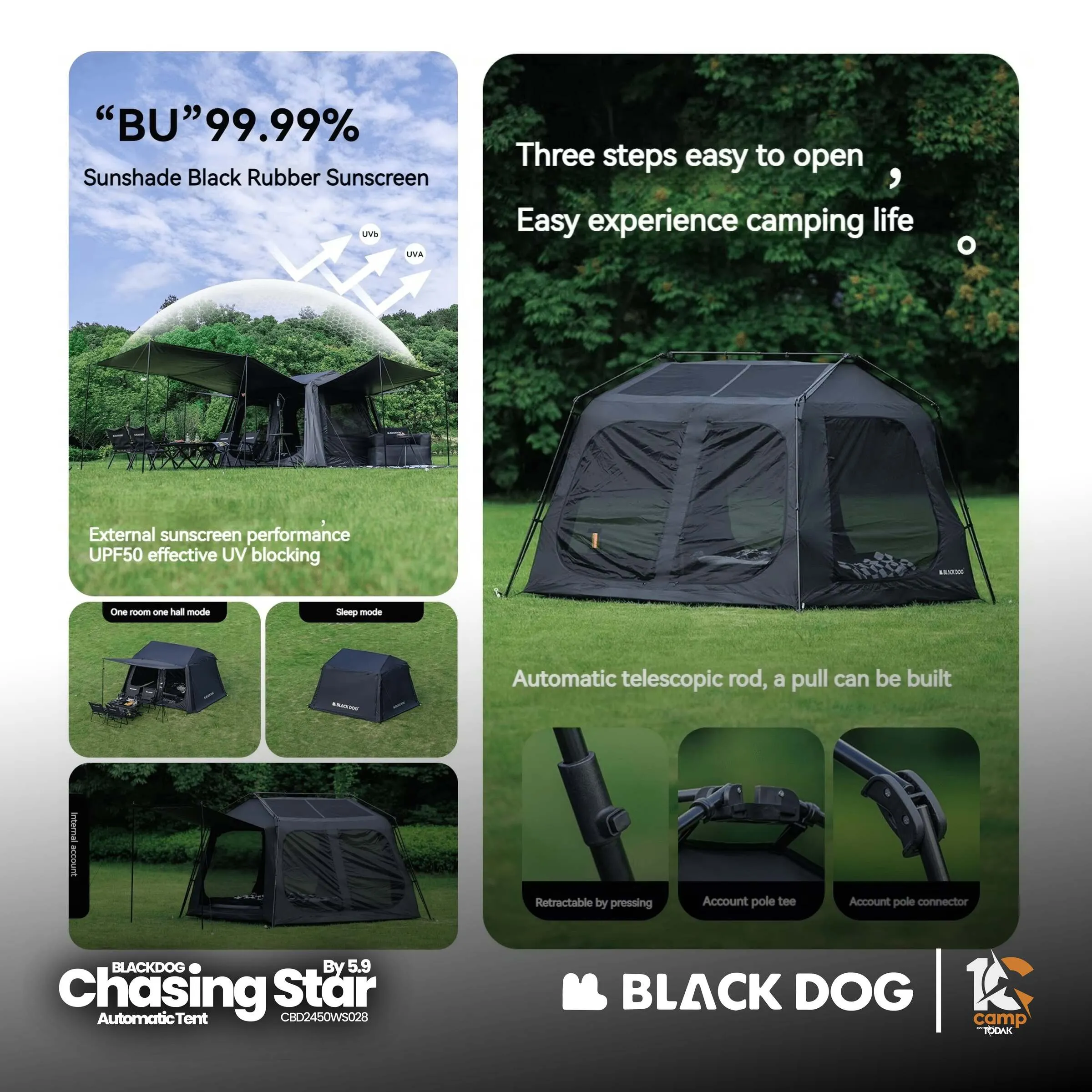 Khemah Automatik Blackdog Chasing Stars 5.9