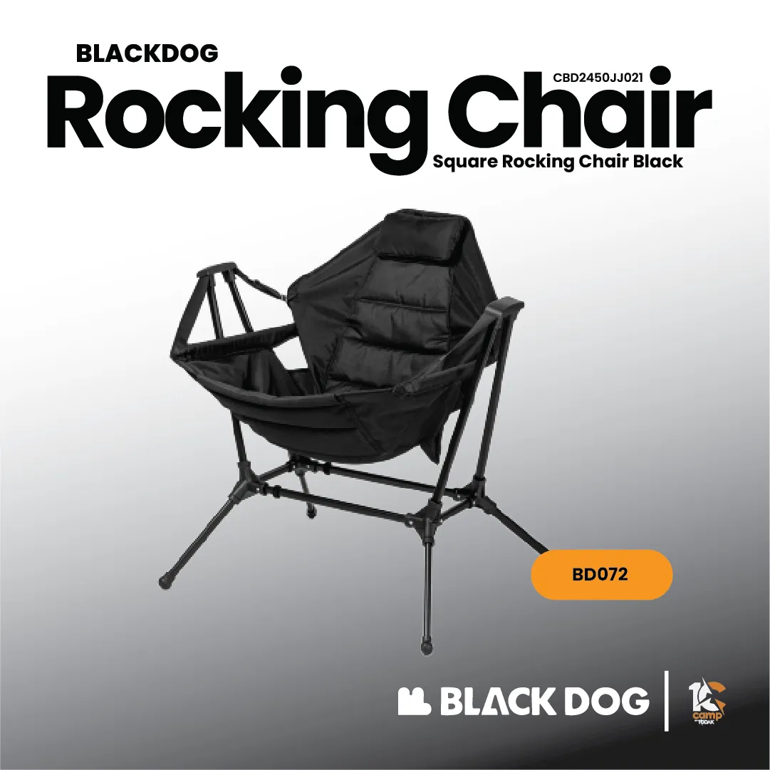 Kerusi Goyang Lipat Blackdog Square Rocking Chair