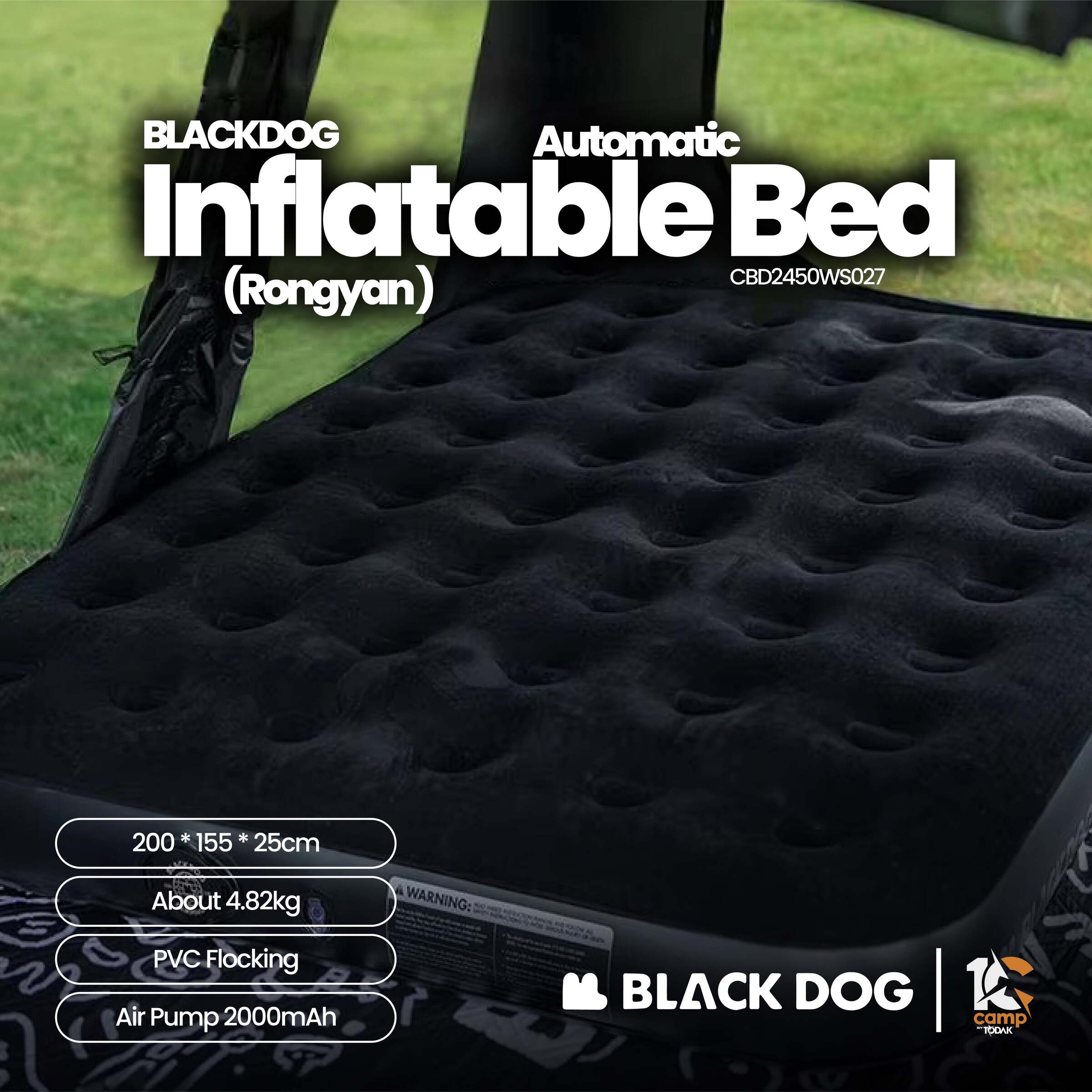 Tilam Angin Automatik Blackdog RongYan