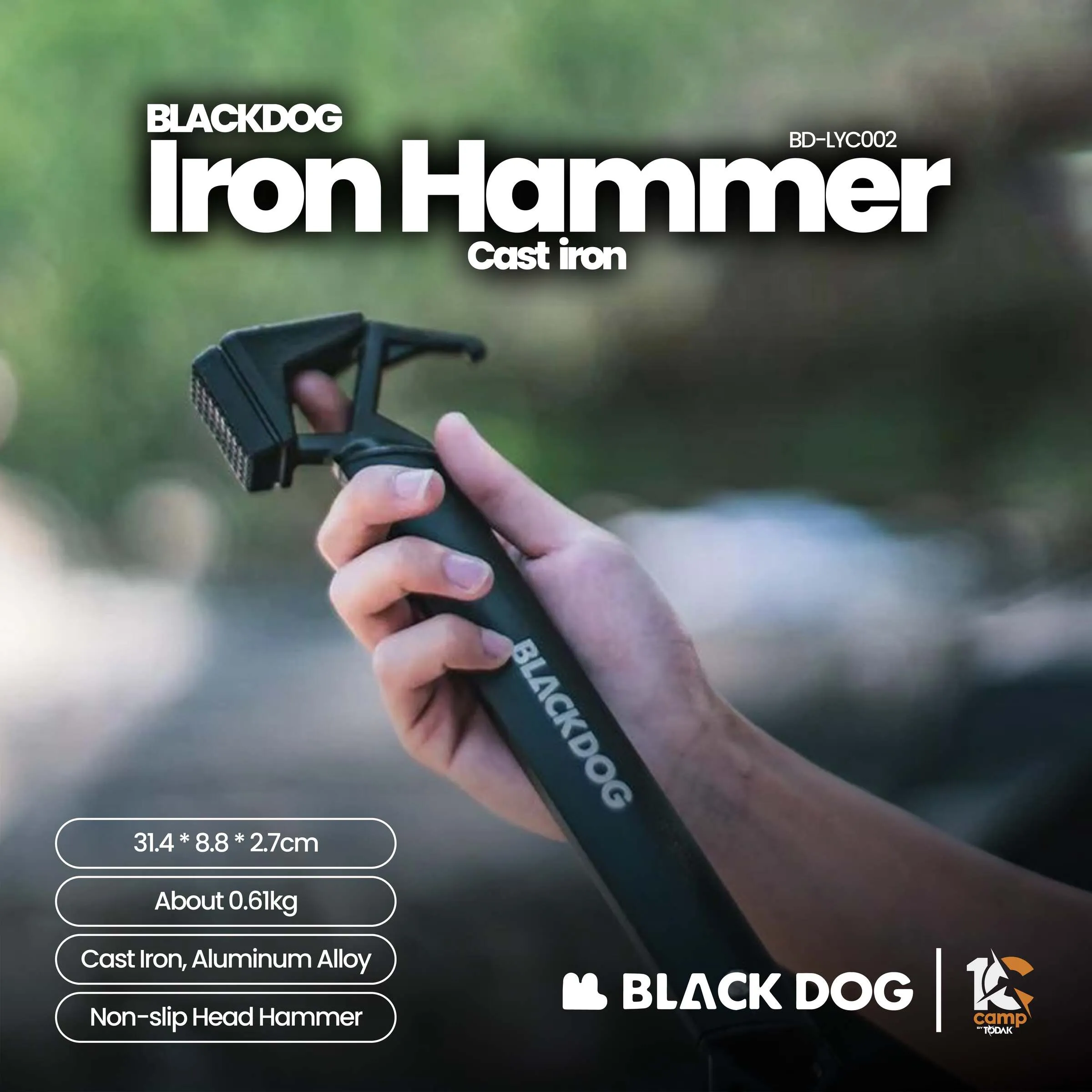 Tukul Camping Besi Tuang Blackdog BD-LYC002