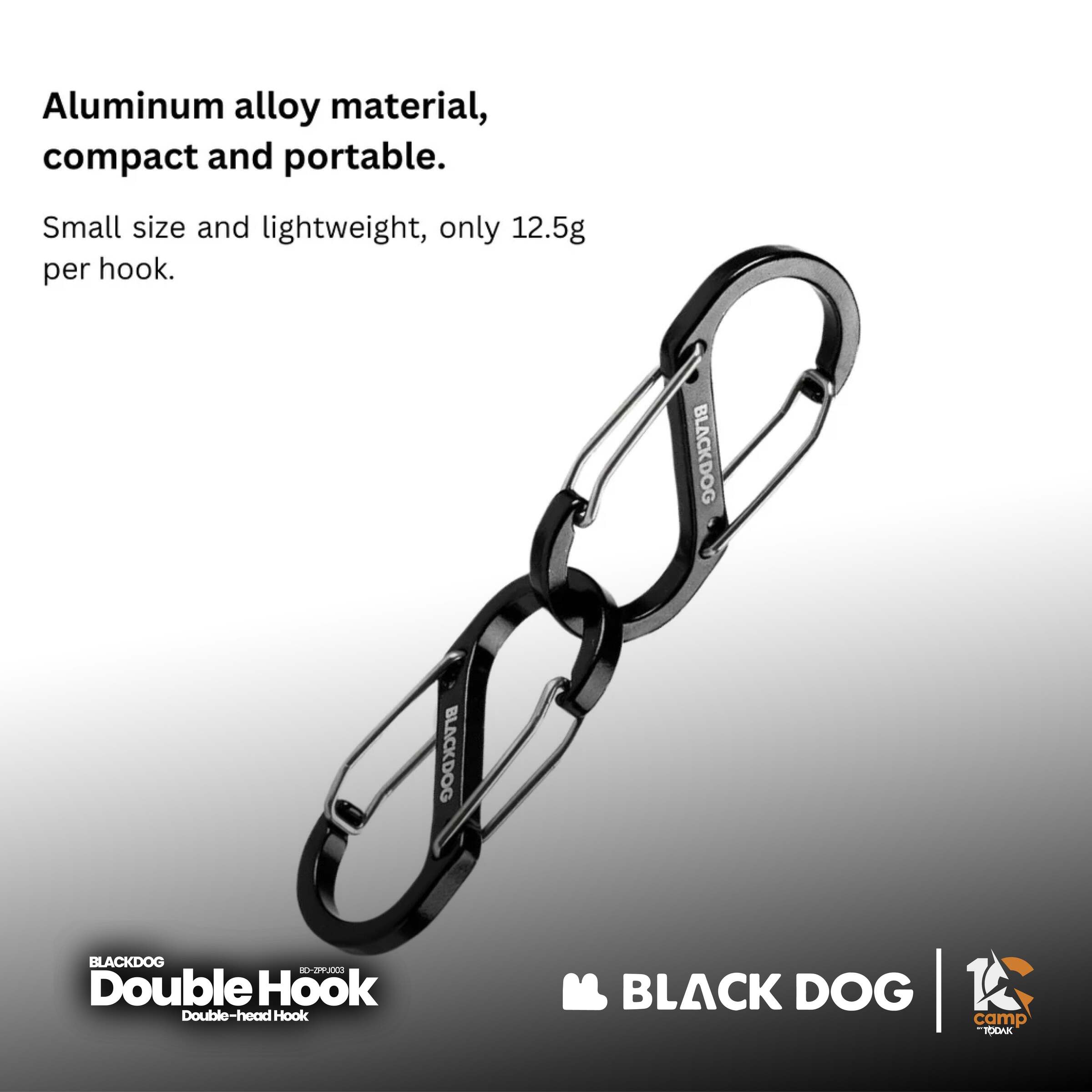 Cangkuk Aluminium Dua Kepala Blackdog BD-ZPPJ003