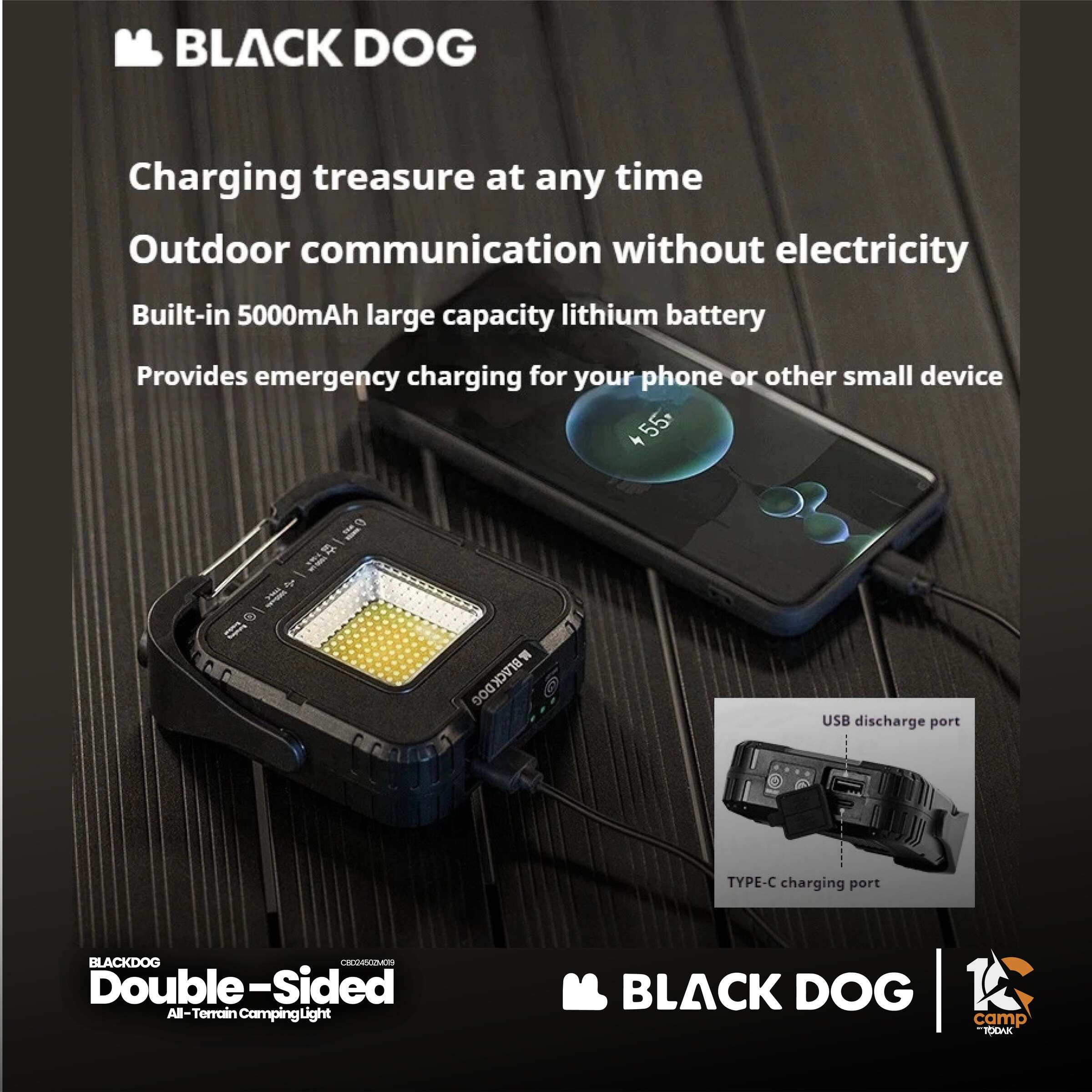 Lampu Camping Dua Muka Blackdog All-Terrain