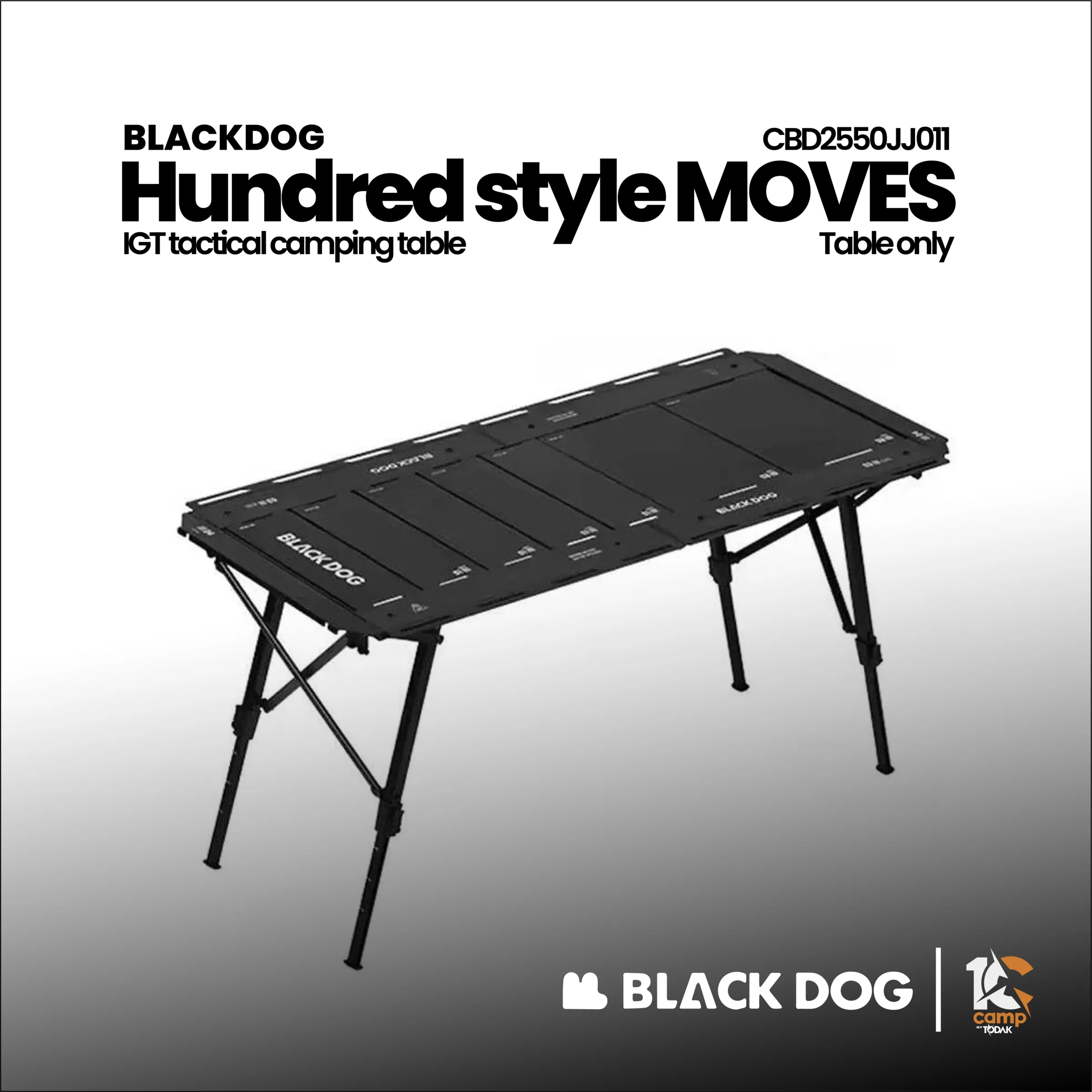 Meja Camping IGT Taktikal Blackdog Hundred Style MOVES