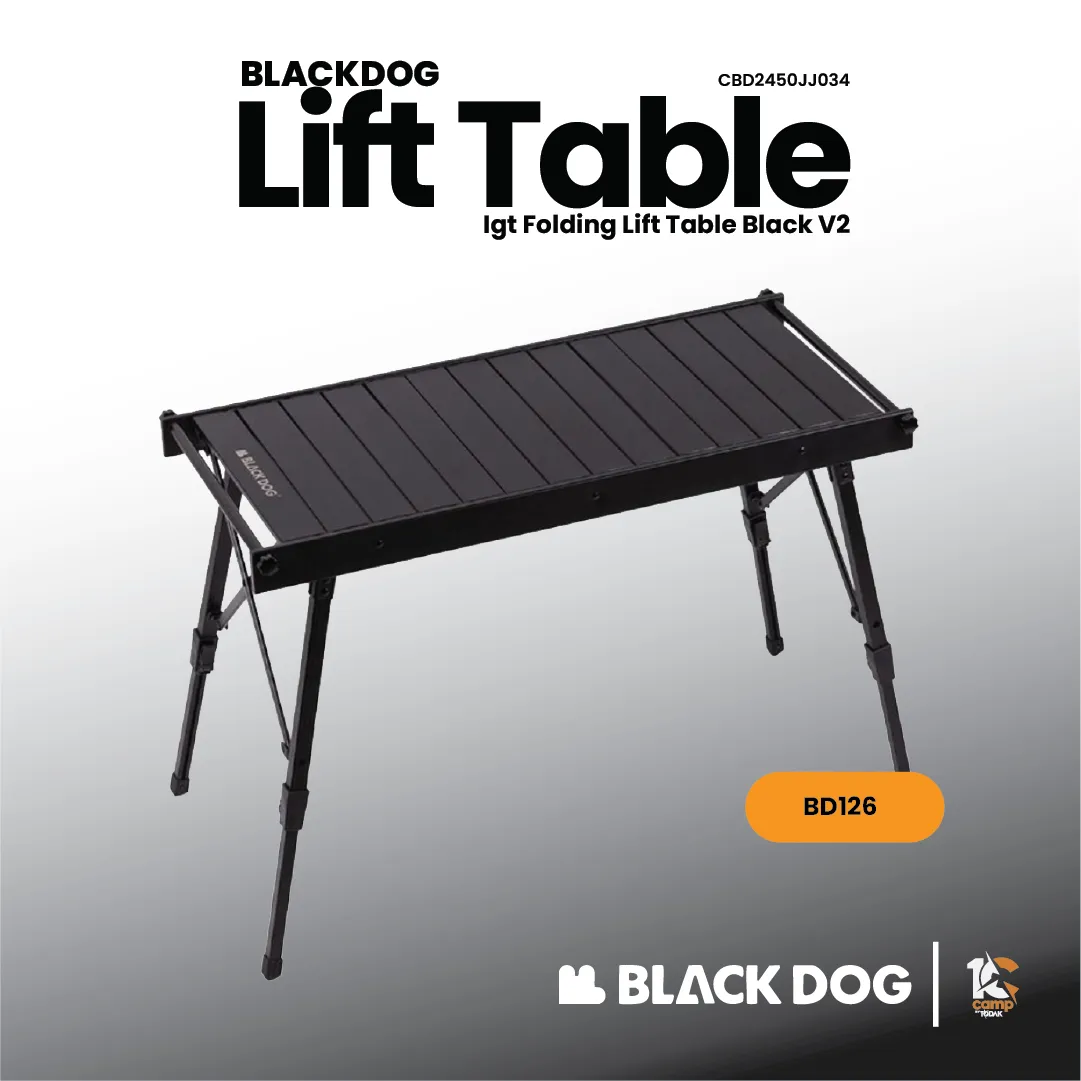 Meja IGT Lipat Boleh Laras Blackdog