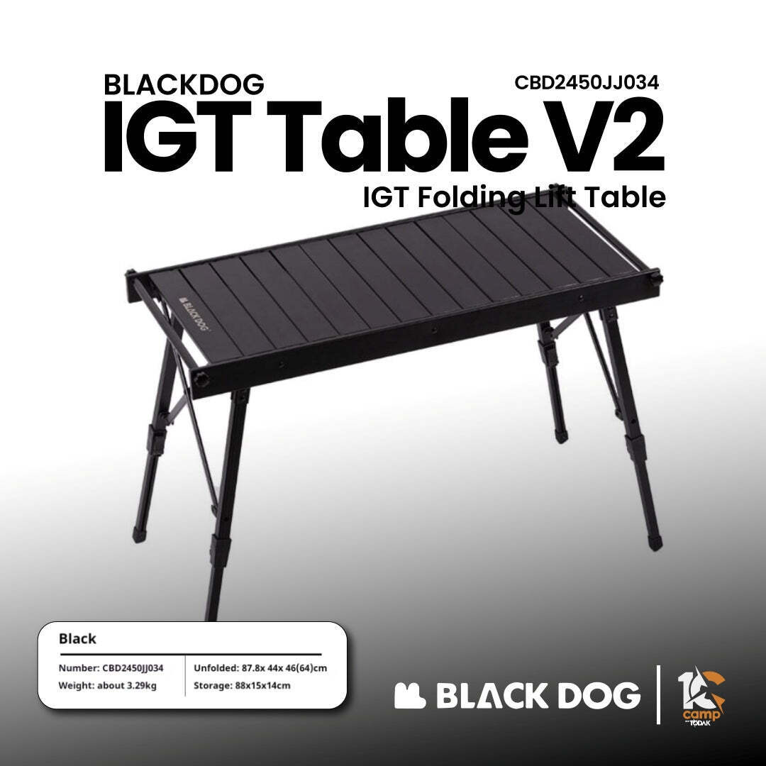 Meja IGT Lipat Boleh Laras Blackdog