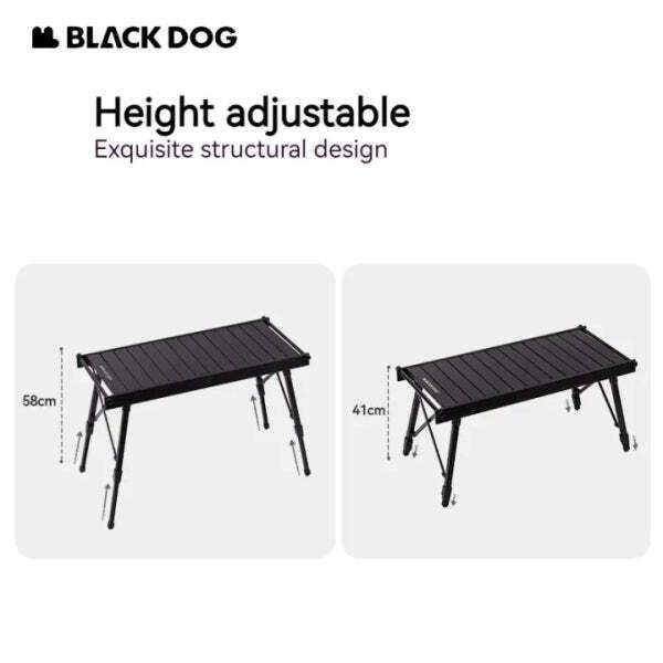 Meja IGT Lipat Boleh Laras Blackdog