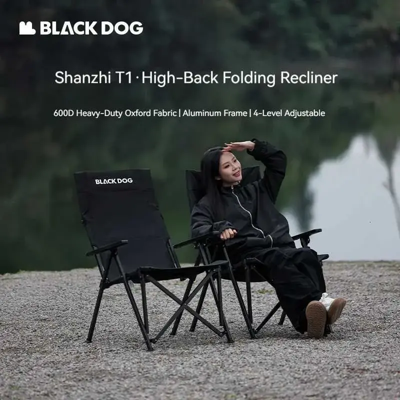 Kerusi Lipat High Back Blackdog ShanZhi T1