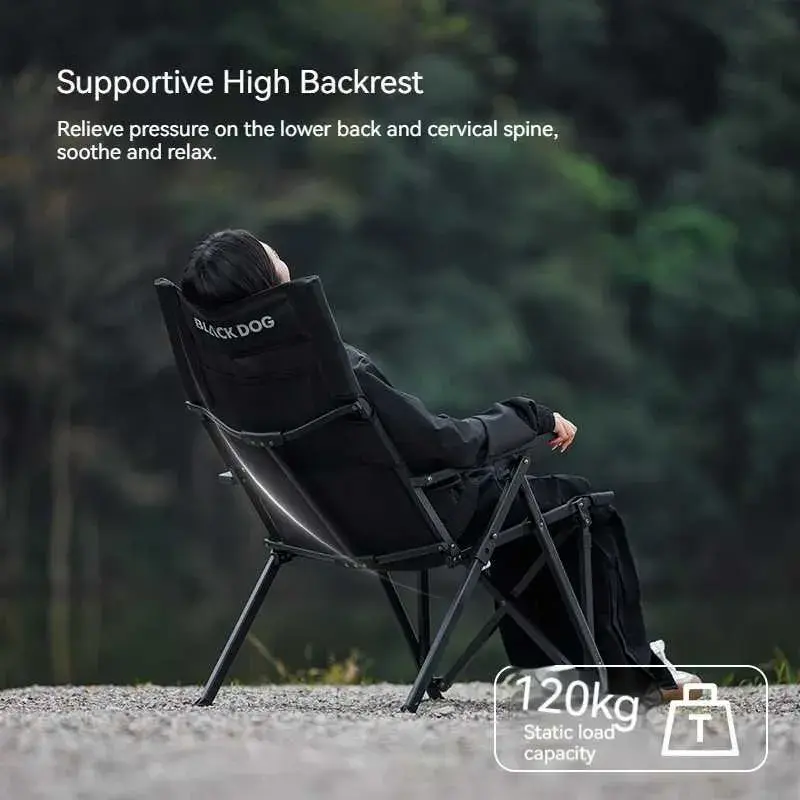 Kerusi Lipat High Back Blackdog ShanZhi T1