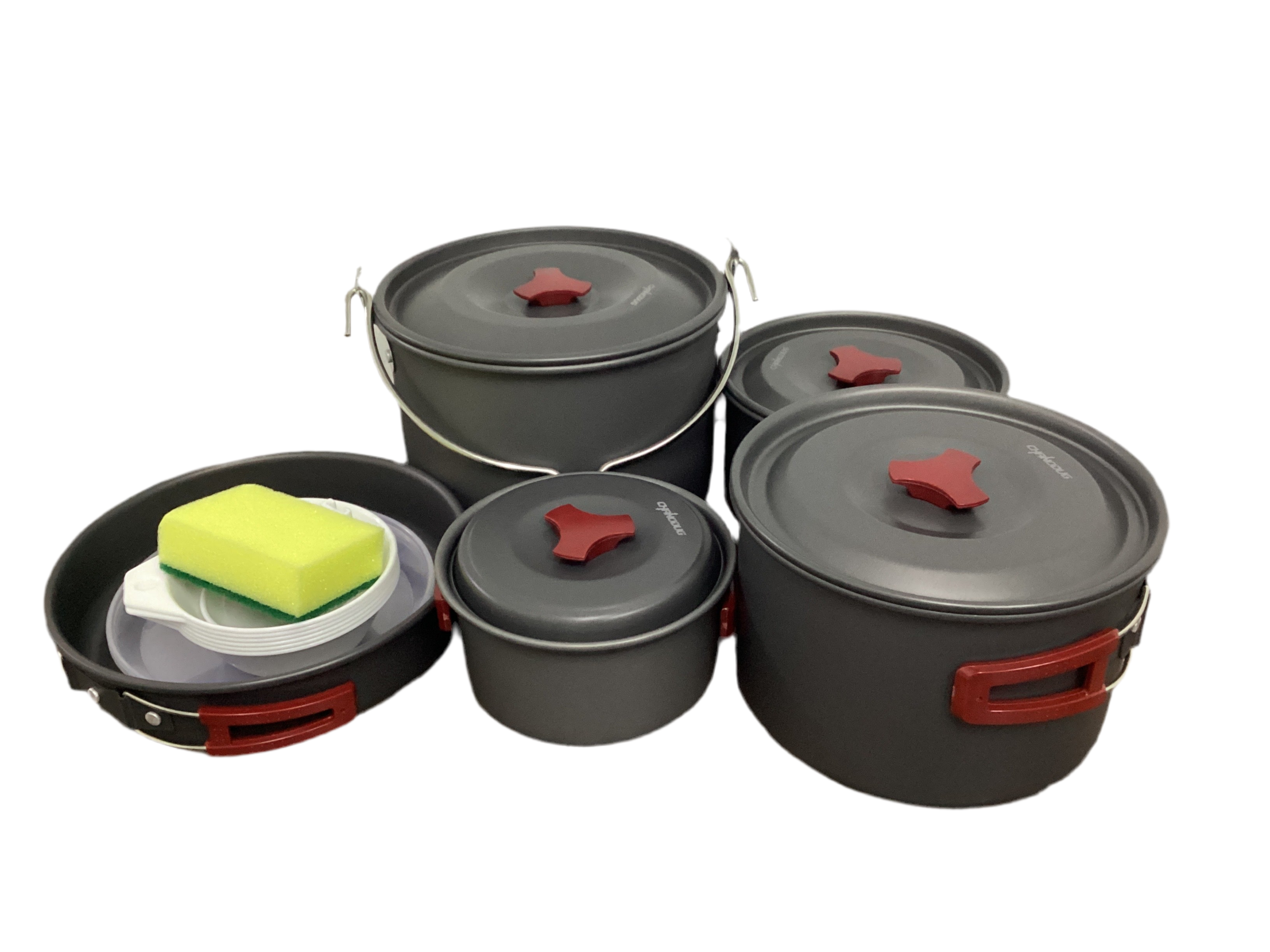 Set Periuk Camping Chanodug 12-Piece dengan Hanging Pot