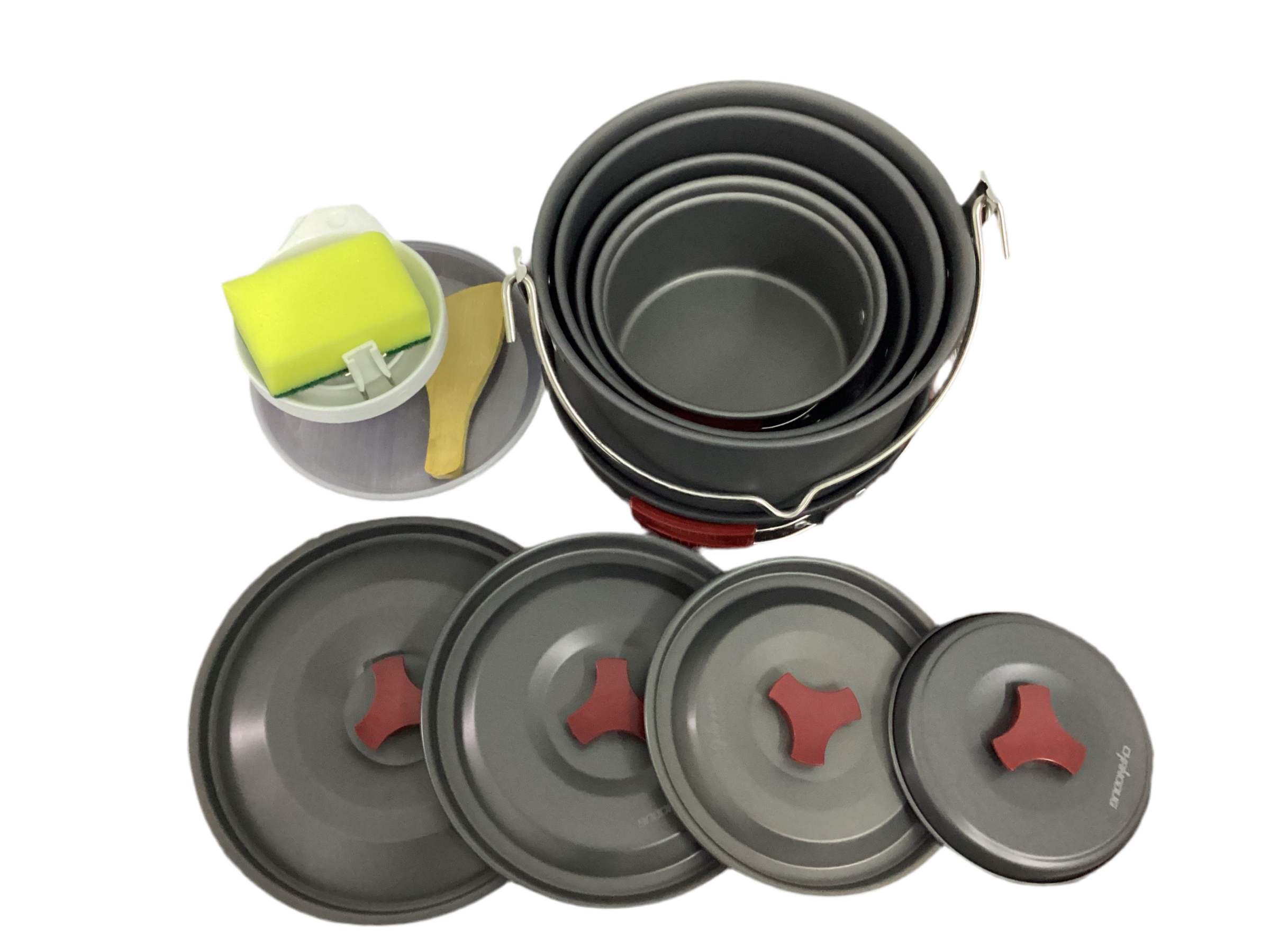 Set Periuk Camping Chanodug 12-Piece dengan Hanging Pot