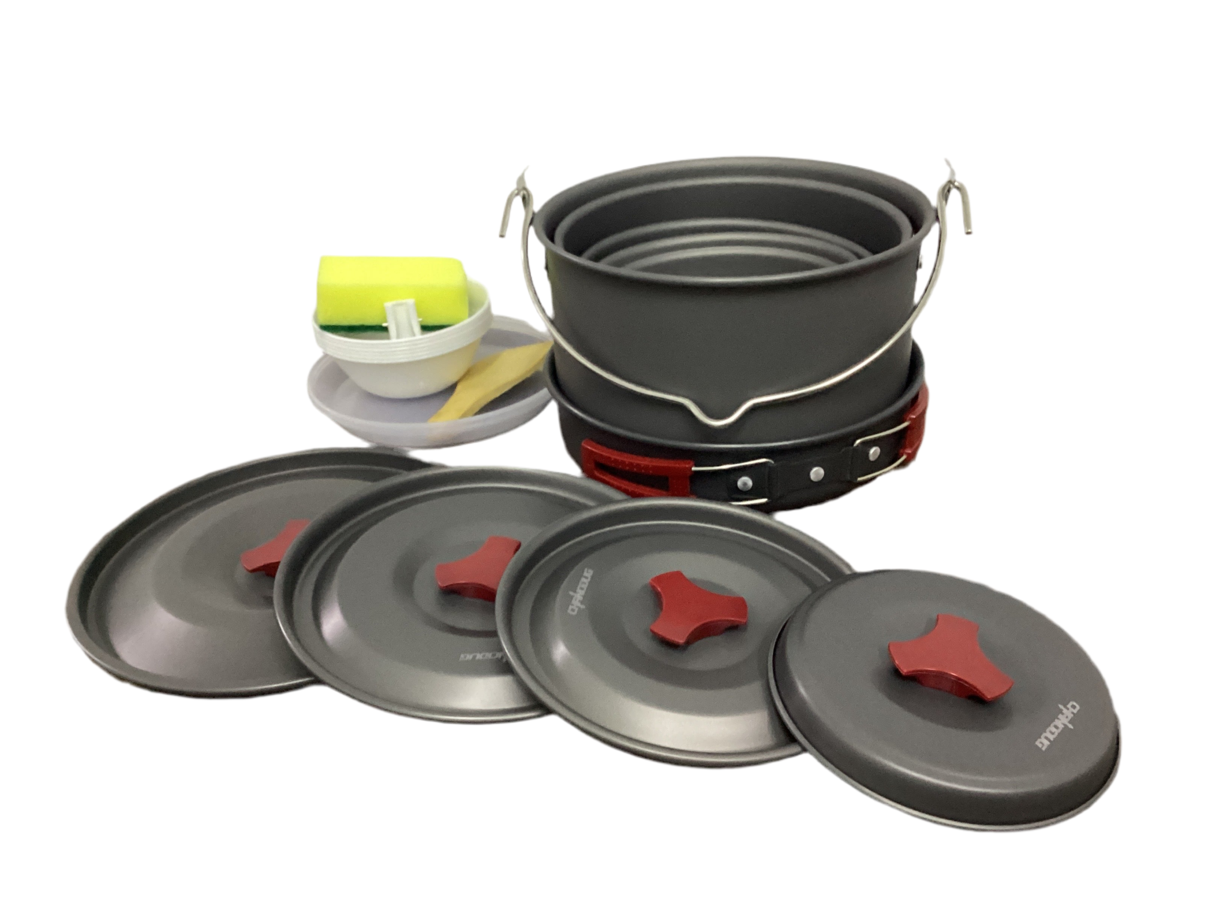 Set Periuk Camping Chanodug 12-Piece dengan Hanging Pot