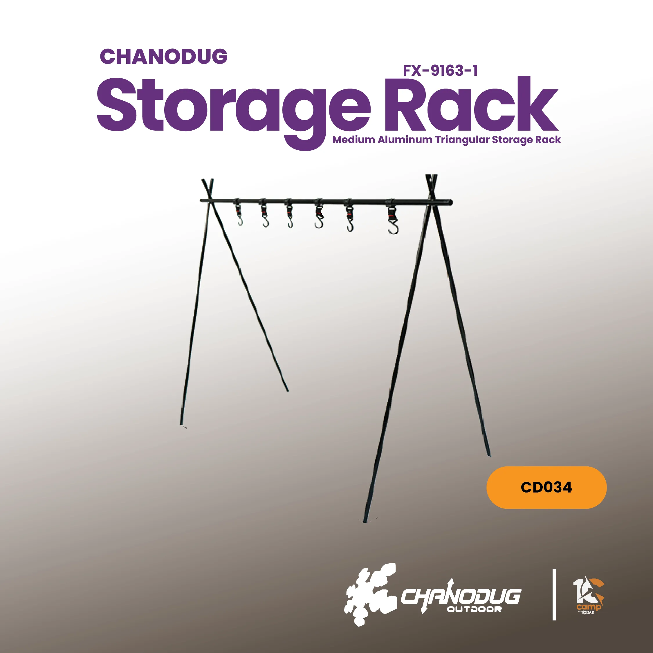 Rak Simpanan Aluminium Segitiga Chanodug Medium 70×56×62cm