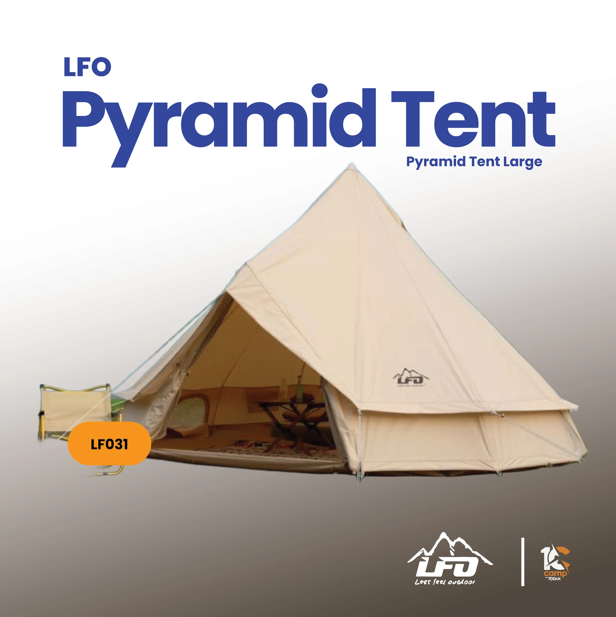 Khemah Pyramid LFO Besar 450×450×280cm