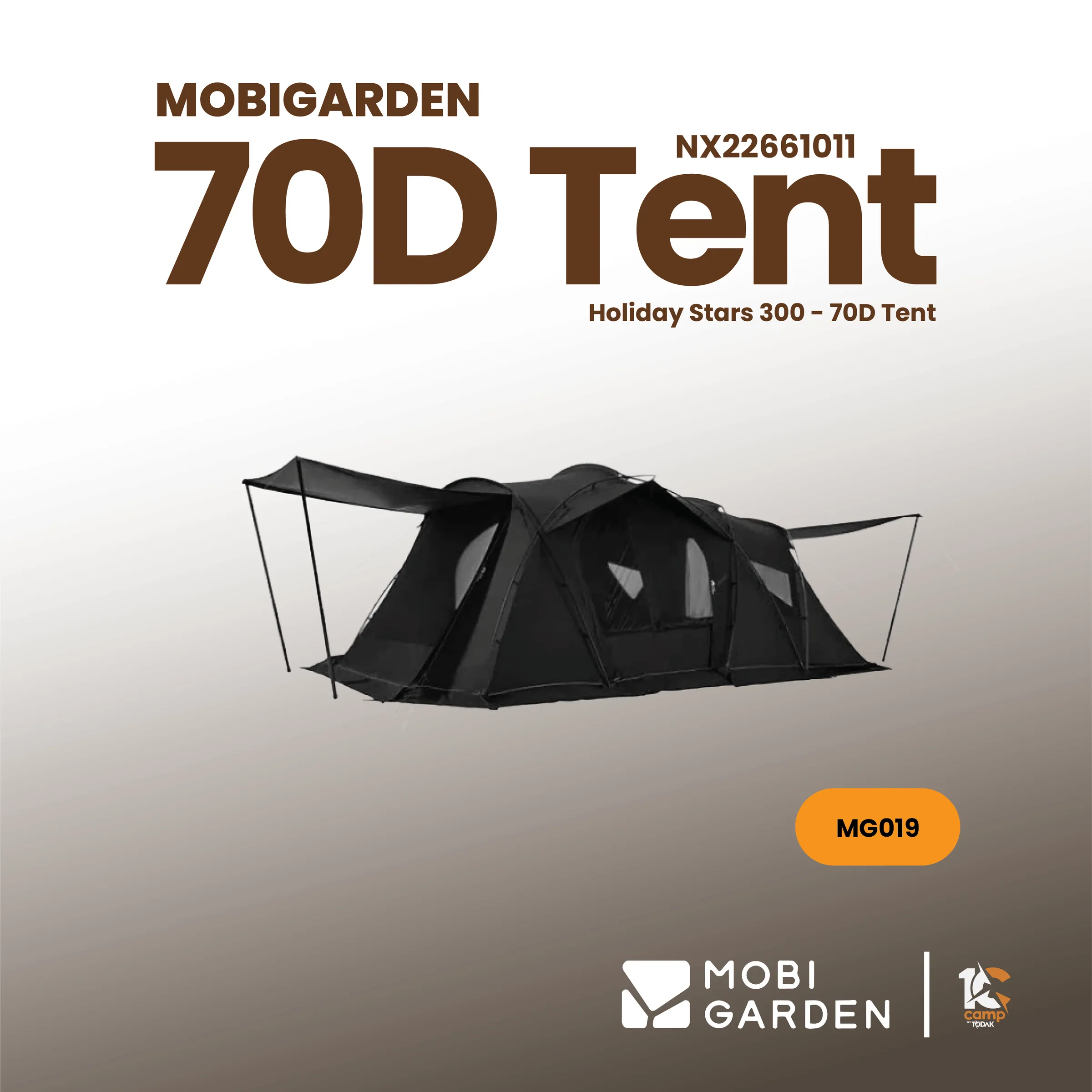 Khemah Mobi Garden Holiday Stars 300