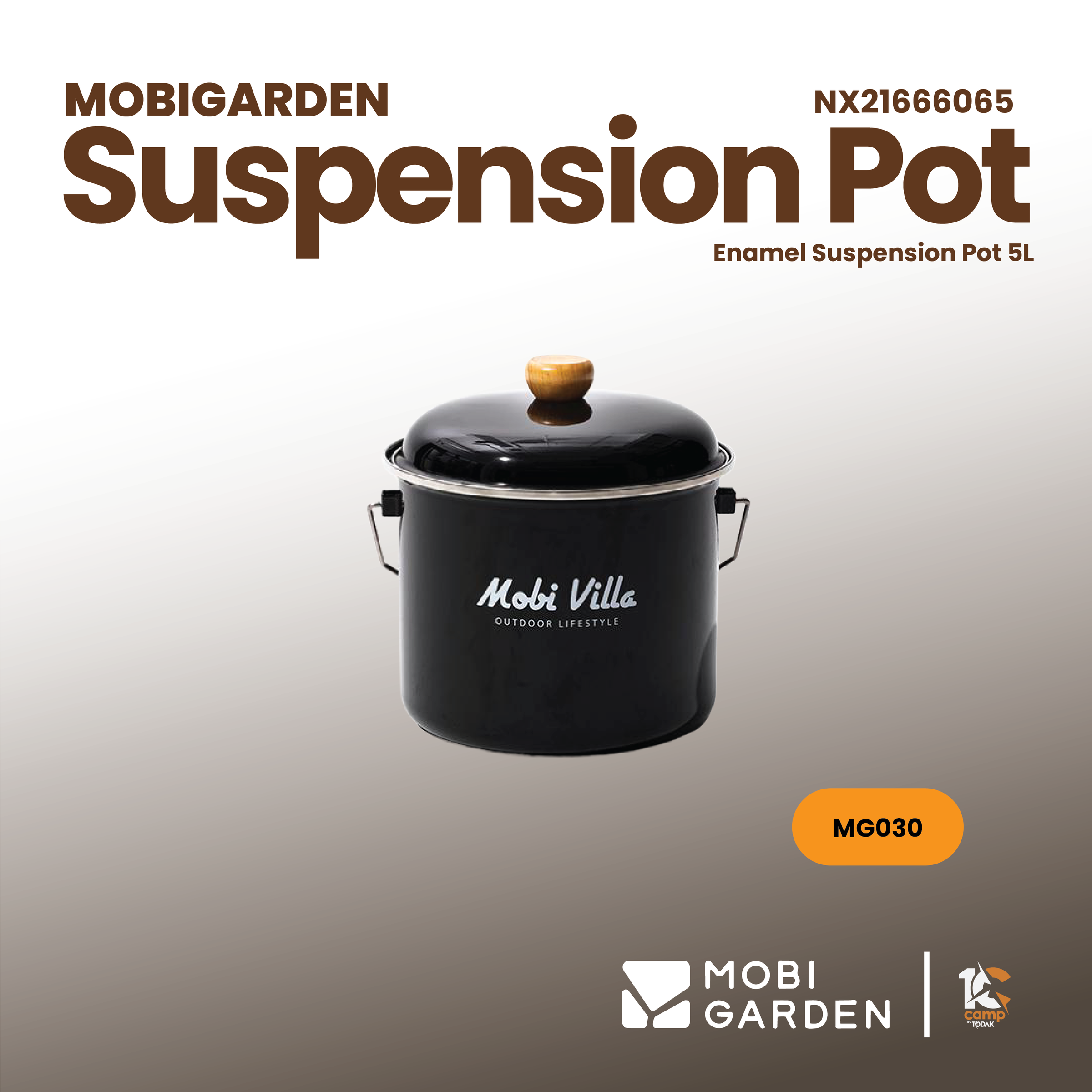 Periuk Enamel Gantung Mobi Garden 5L