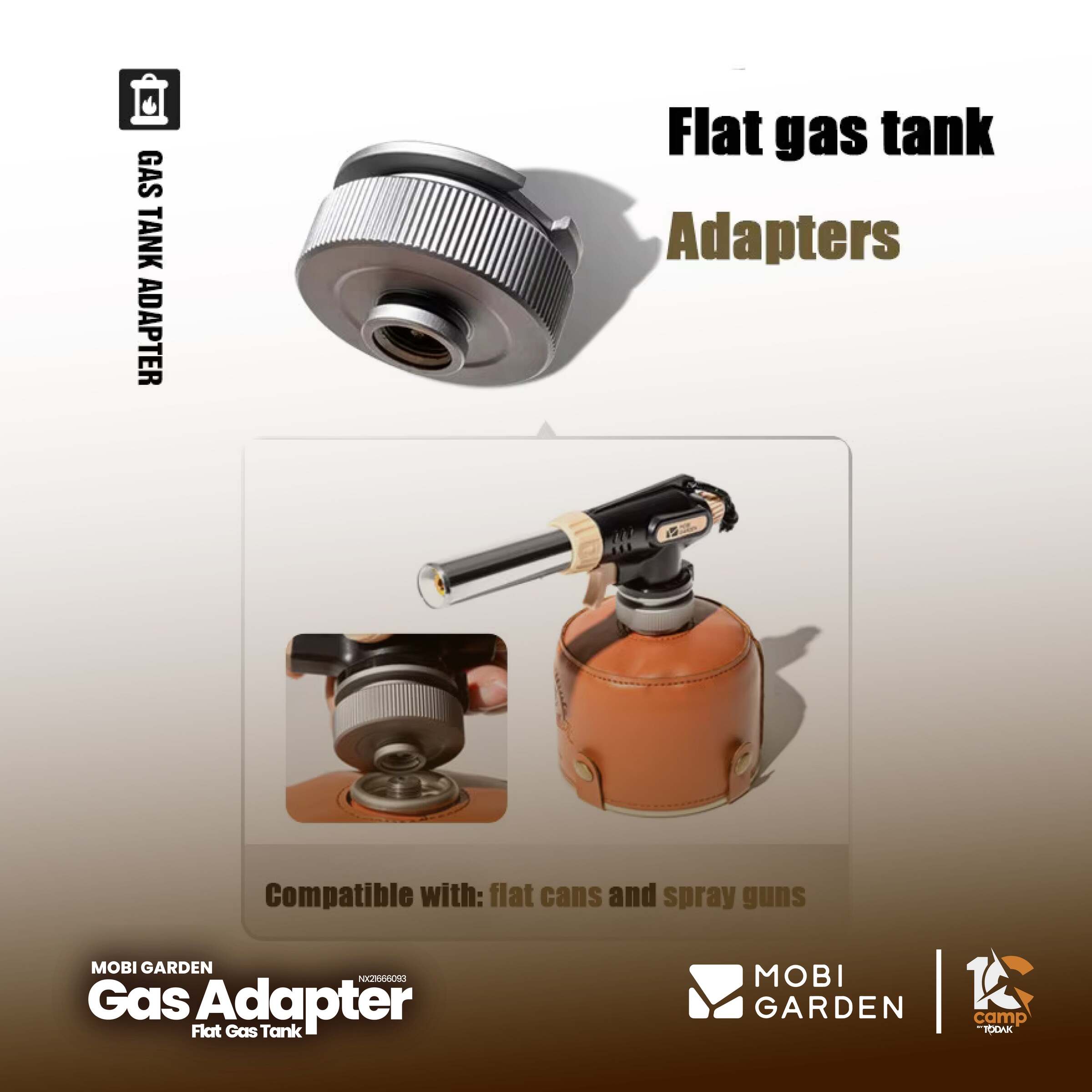 Adapter Gas Flat Tank Mobi Garden