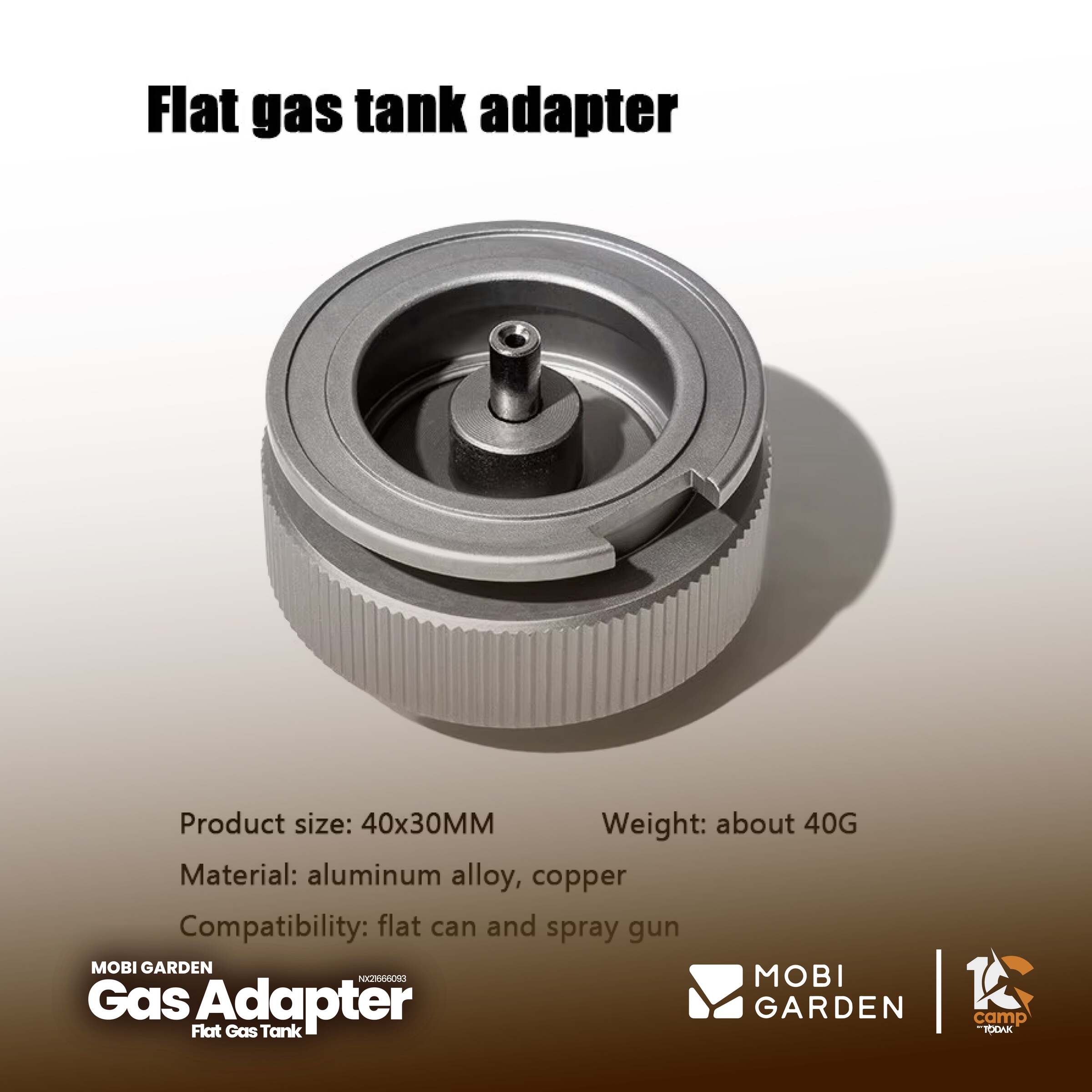 Adapter Gas Flat Tank Mobi Garden