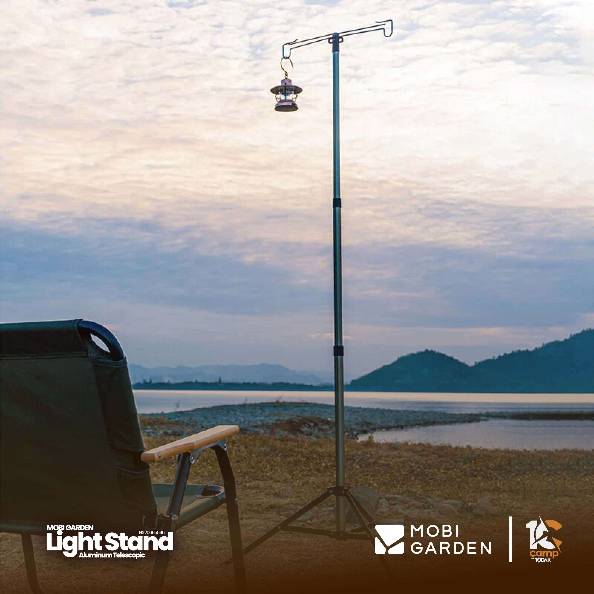 Tiang Lampu Teleskopik Aluminium Mobi Garden Fengxue