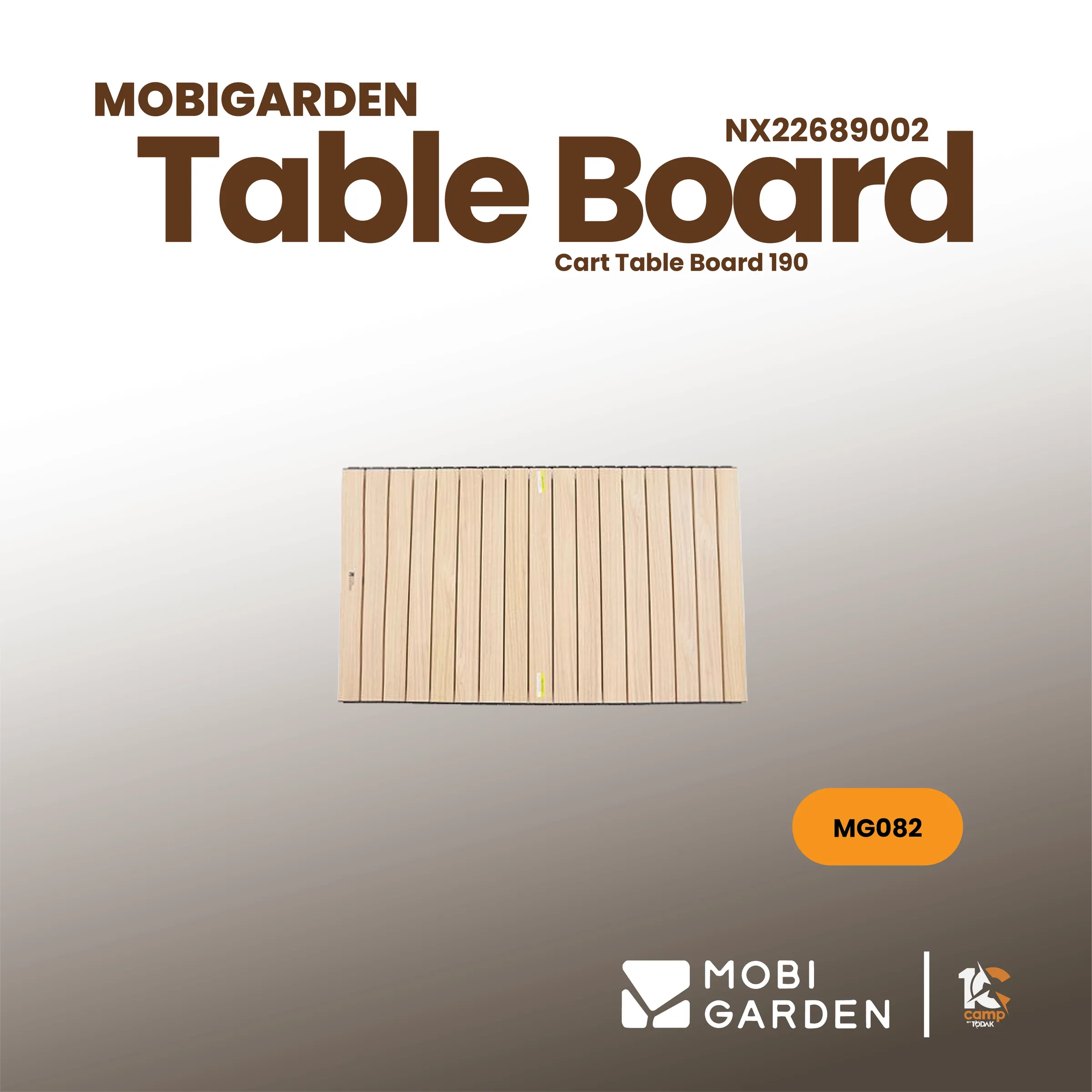 Papan Meja Troli Mobi Garden untuk Wagon 190L