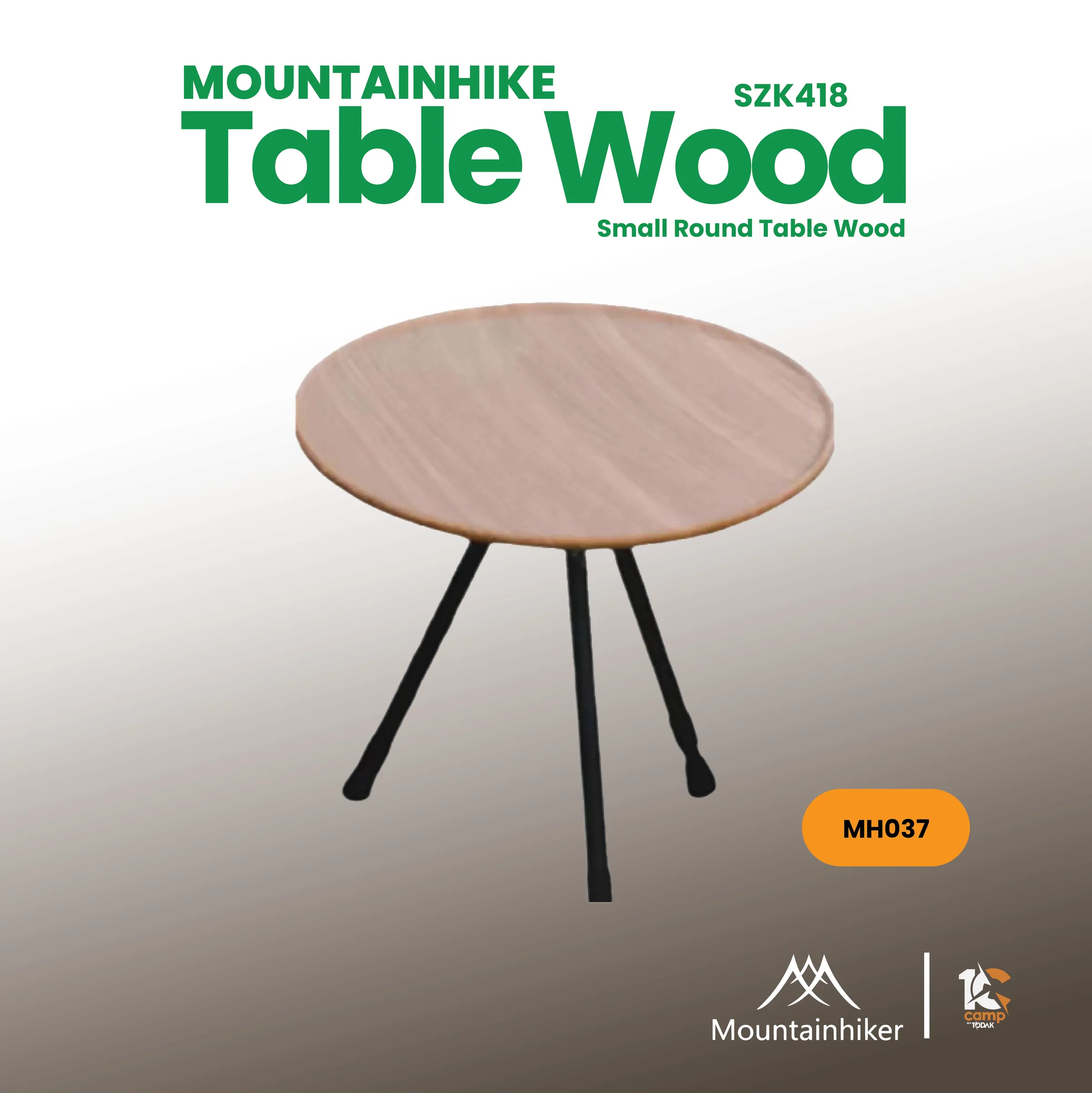 Meja Bulat Kecil Kayu Mountainhiker SZK418