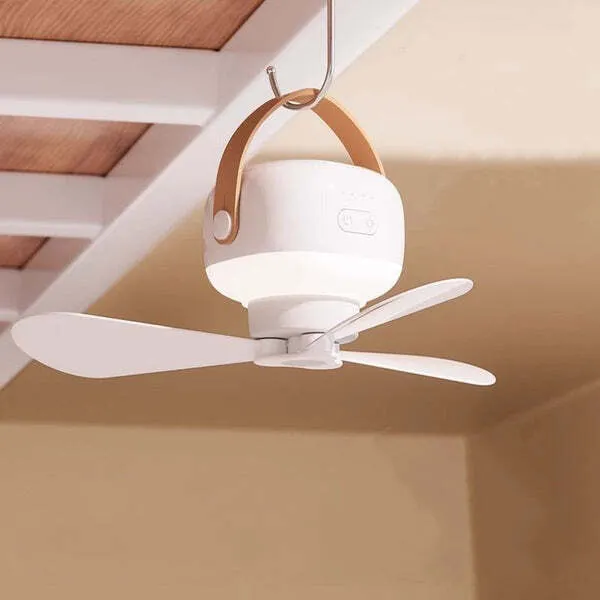 Kipas Siling Mini Camping dengan Lampu LED M35