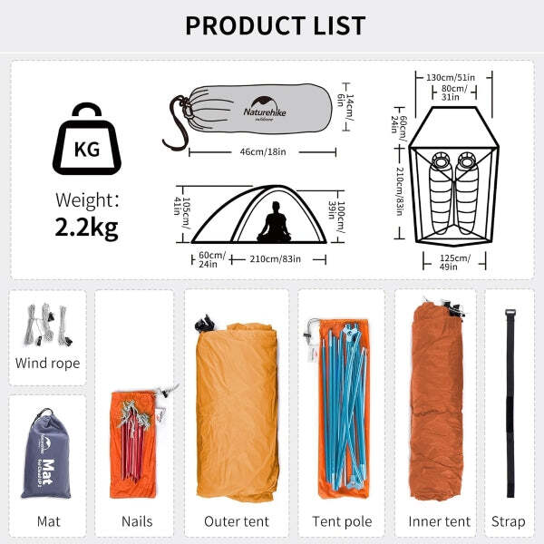Khemah Ultralight Naturehike Cloud Up-3