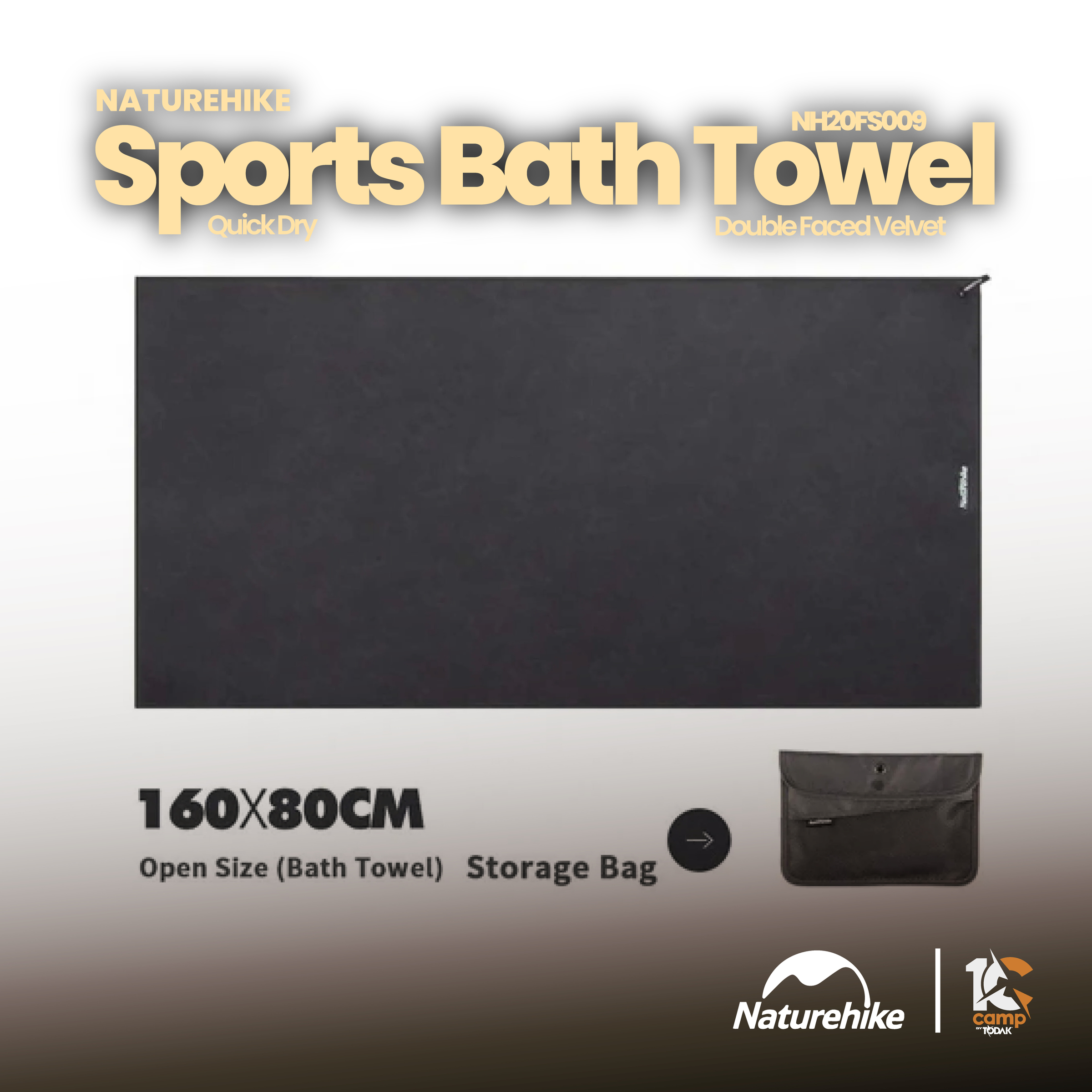 Tuala Pantai Quick-Dry Antibakteria Naturehike 160×80cm