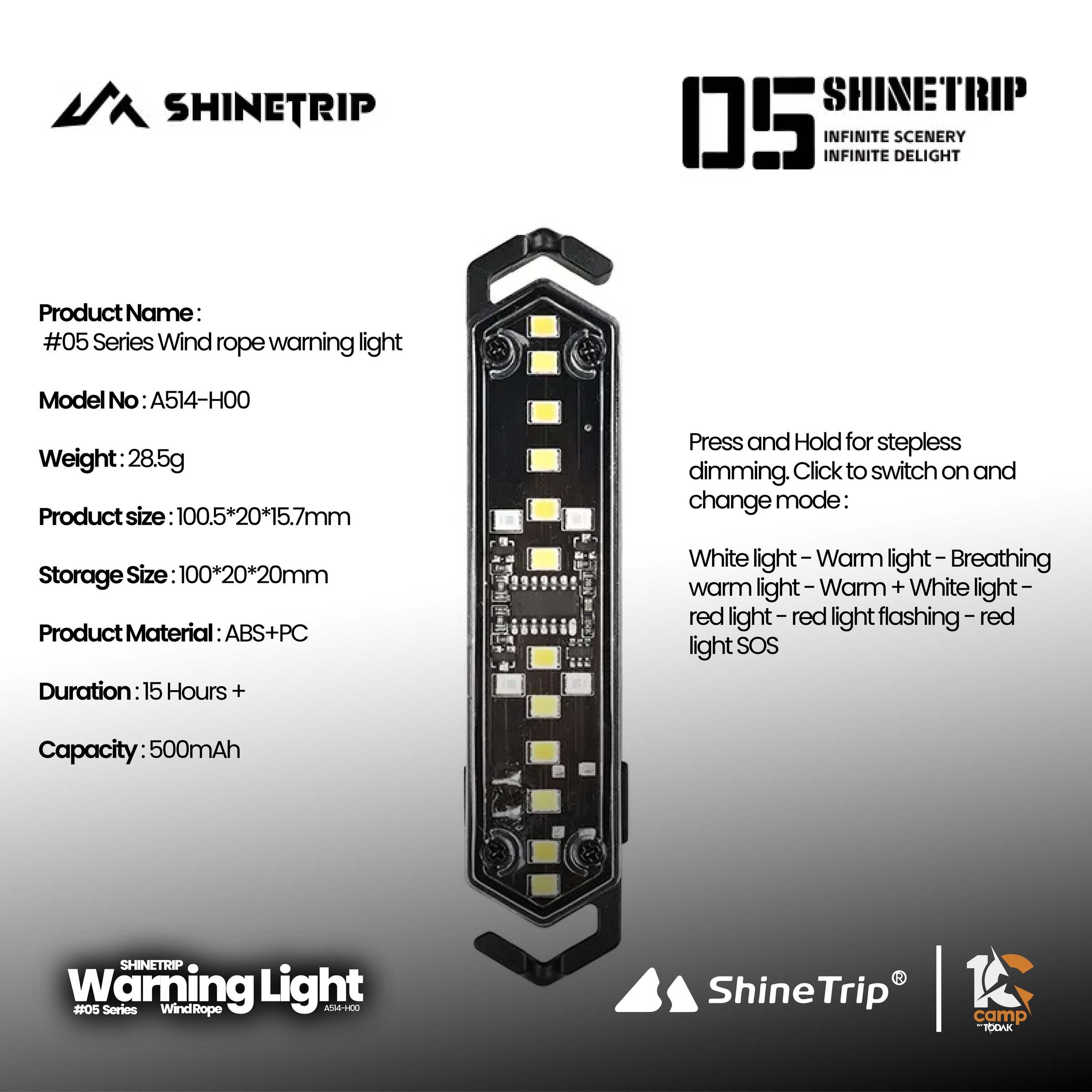 Lampu Amaran Tali Angin Shinetrip #05