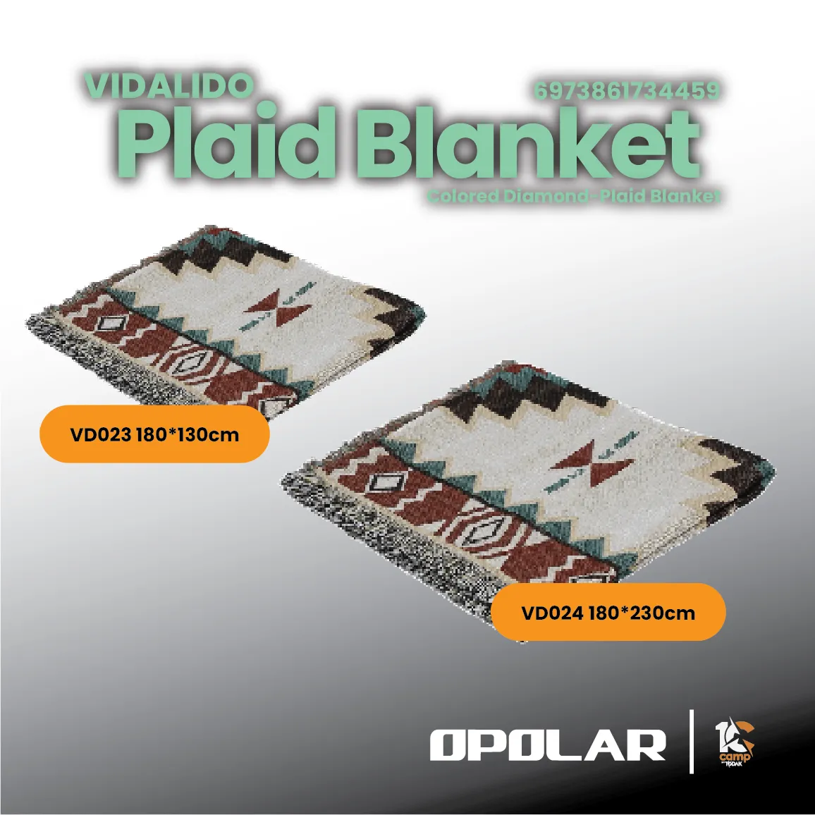 Selimut Corak Diamond Plaid Berwarna Vidalido 180×130cm