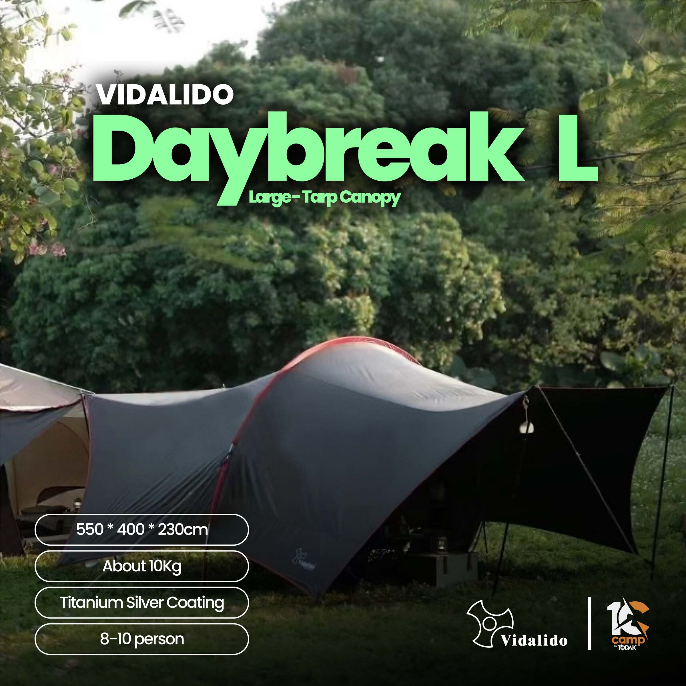 Khemah Semi-Dome Vidalido Daybreak L