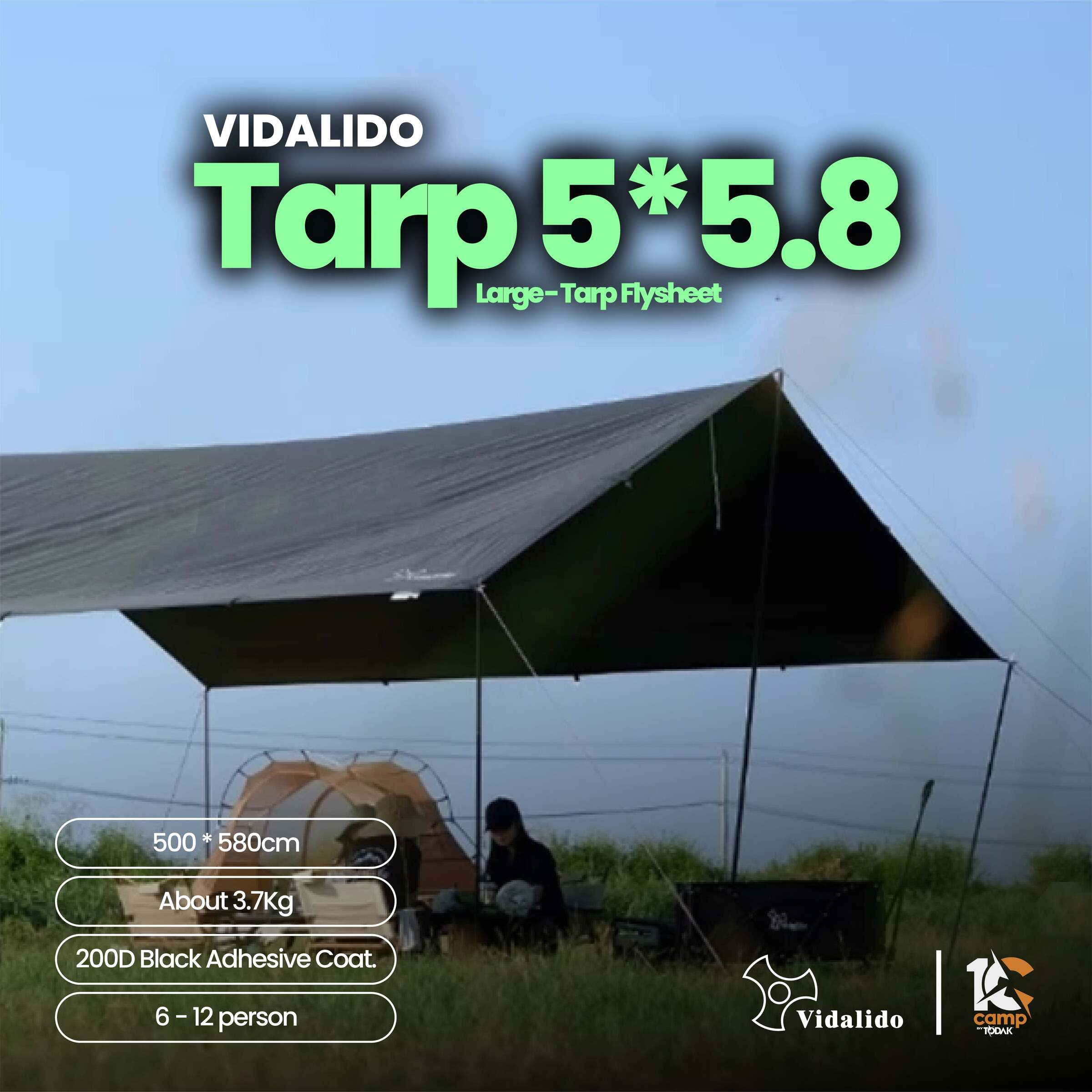 Flysheet Tarp Vidalido 5×5.8m