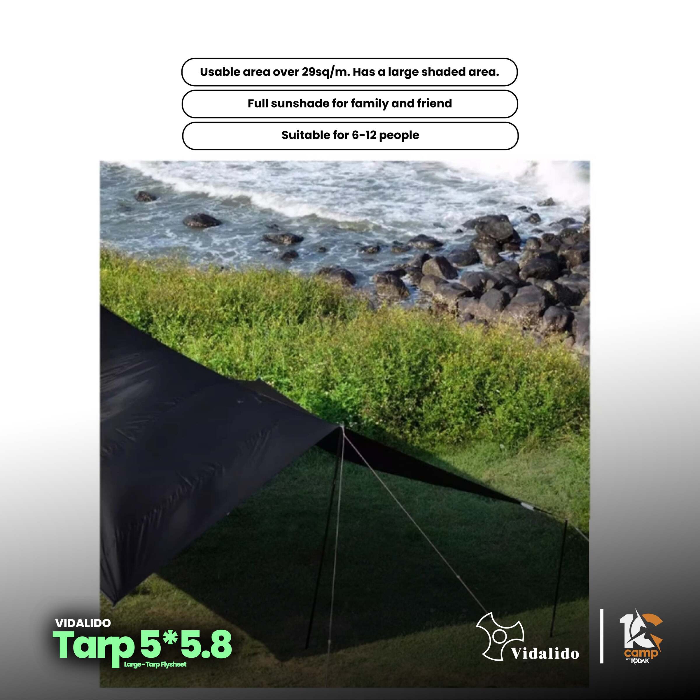 Flysheet Tarp Vidalido 5×5.8m