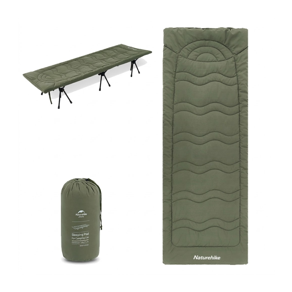 CNK2300DZ022 Universal Cotton Sleeping Pad for camp bed _ Army Green