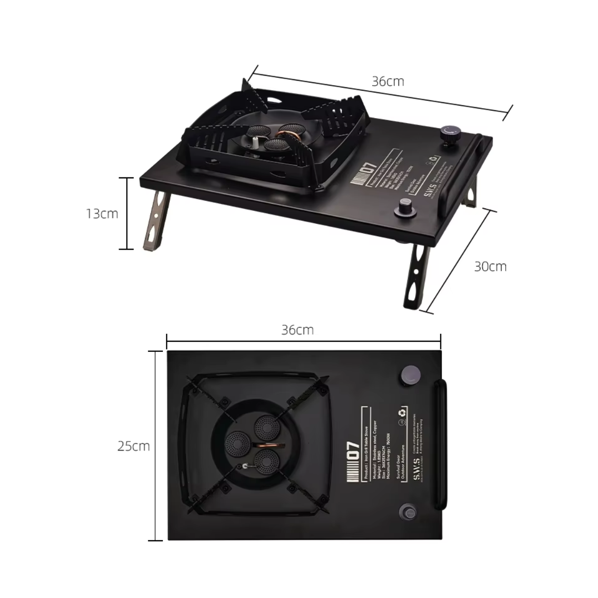 SWS Unit IGT Desktop Stove with 3 Burners