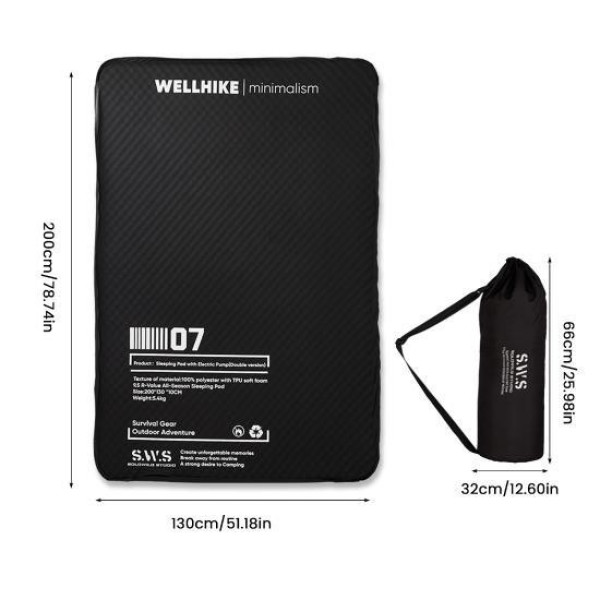 SWS Minimalism Series Double Electric Inflatable Sleeping Pad