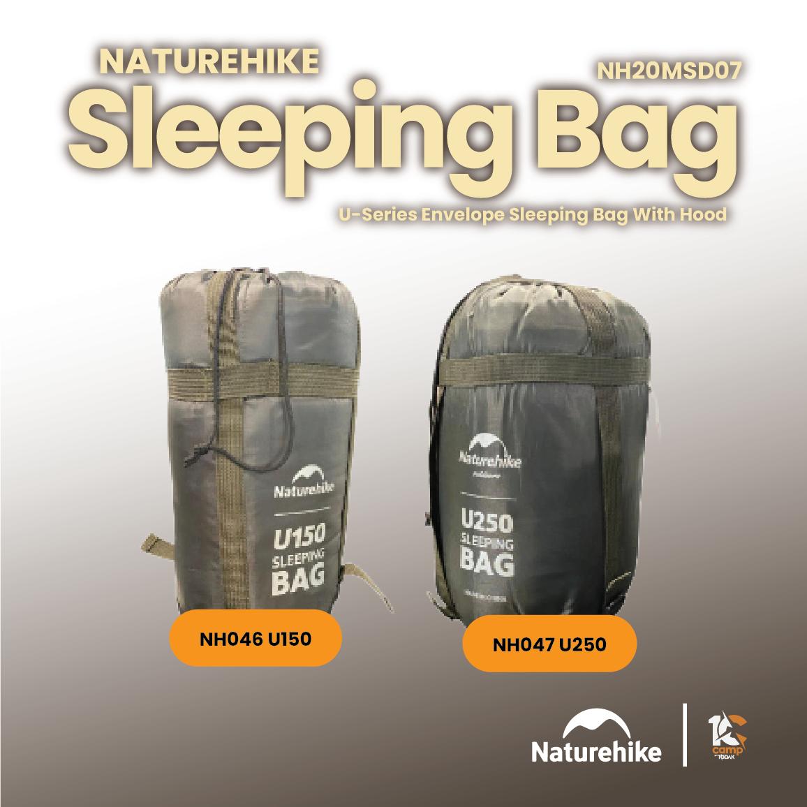 Sleeping Bag Naturehike U-Series U150 dengan Hood