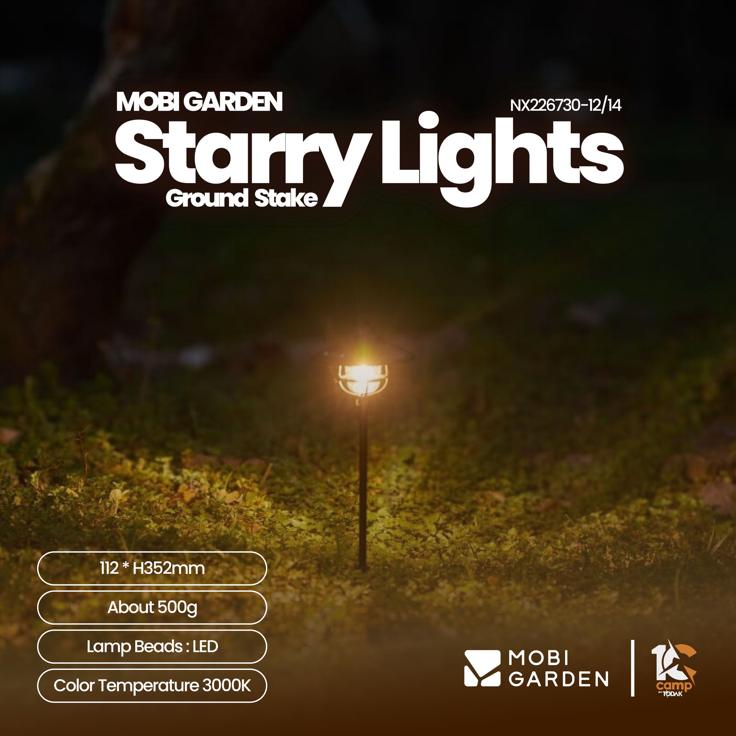 Lampu Tanah Camping Mobi Garden Star Wishing