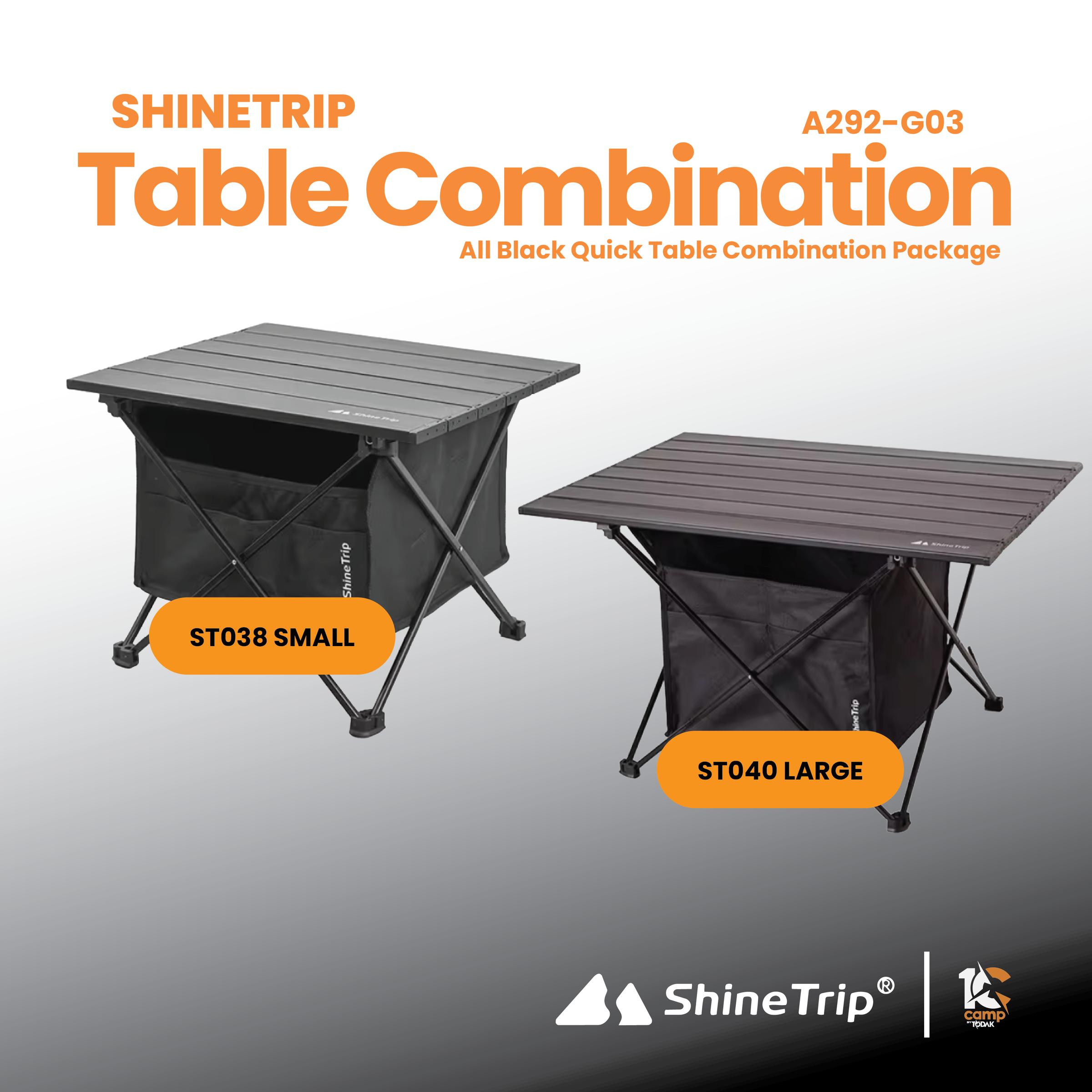 Set Meja Quick Serba Hitam Shinetrip
