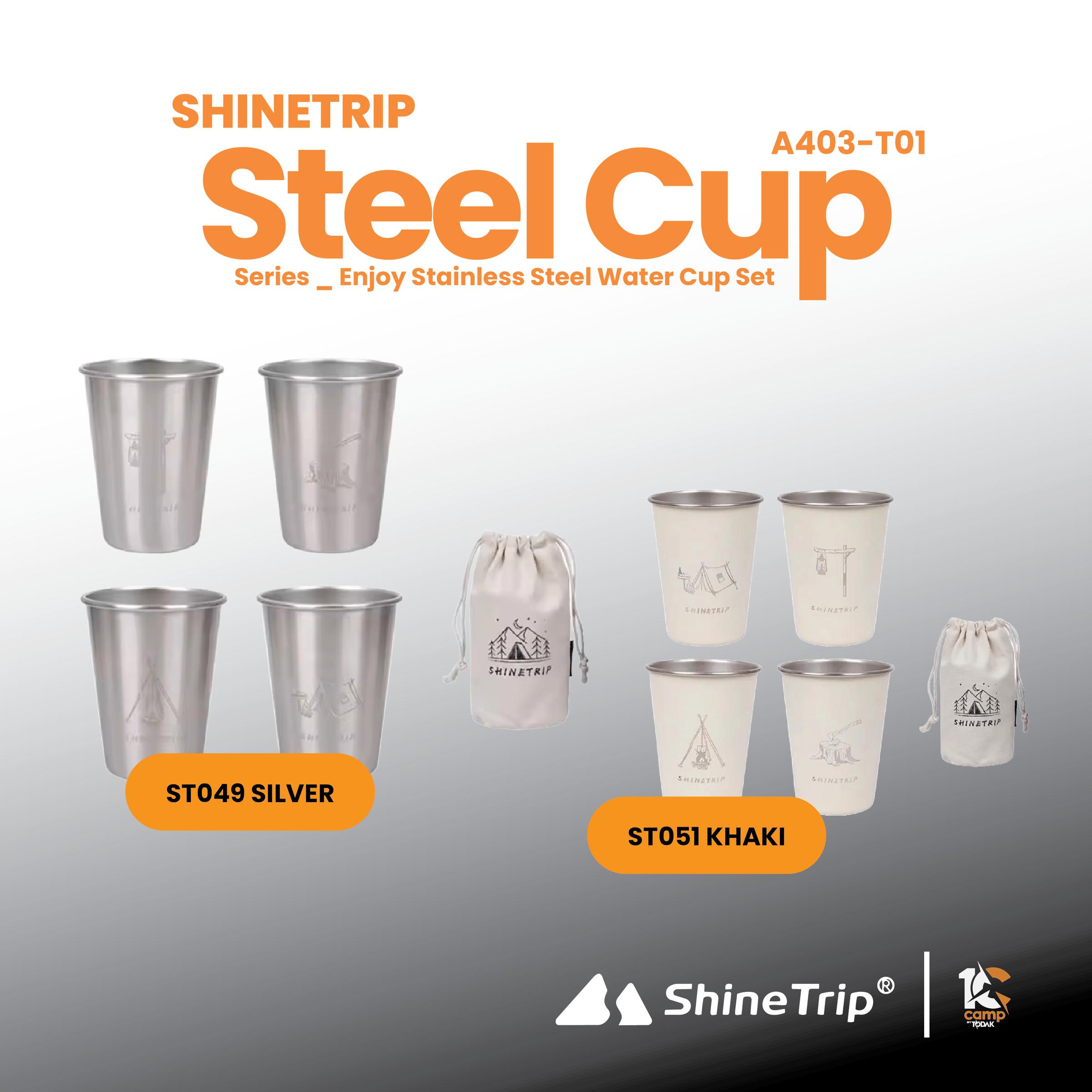 Set Cawan Stainless Steel Shinetrip Enjoy