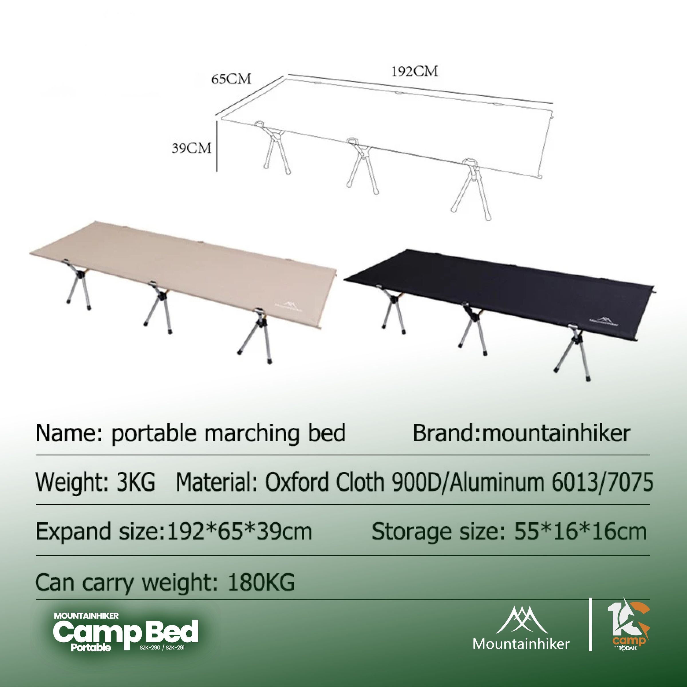 Katil Lipat Camping Mountainhiker SZK290