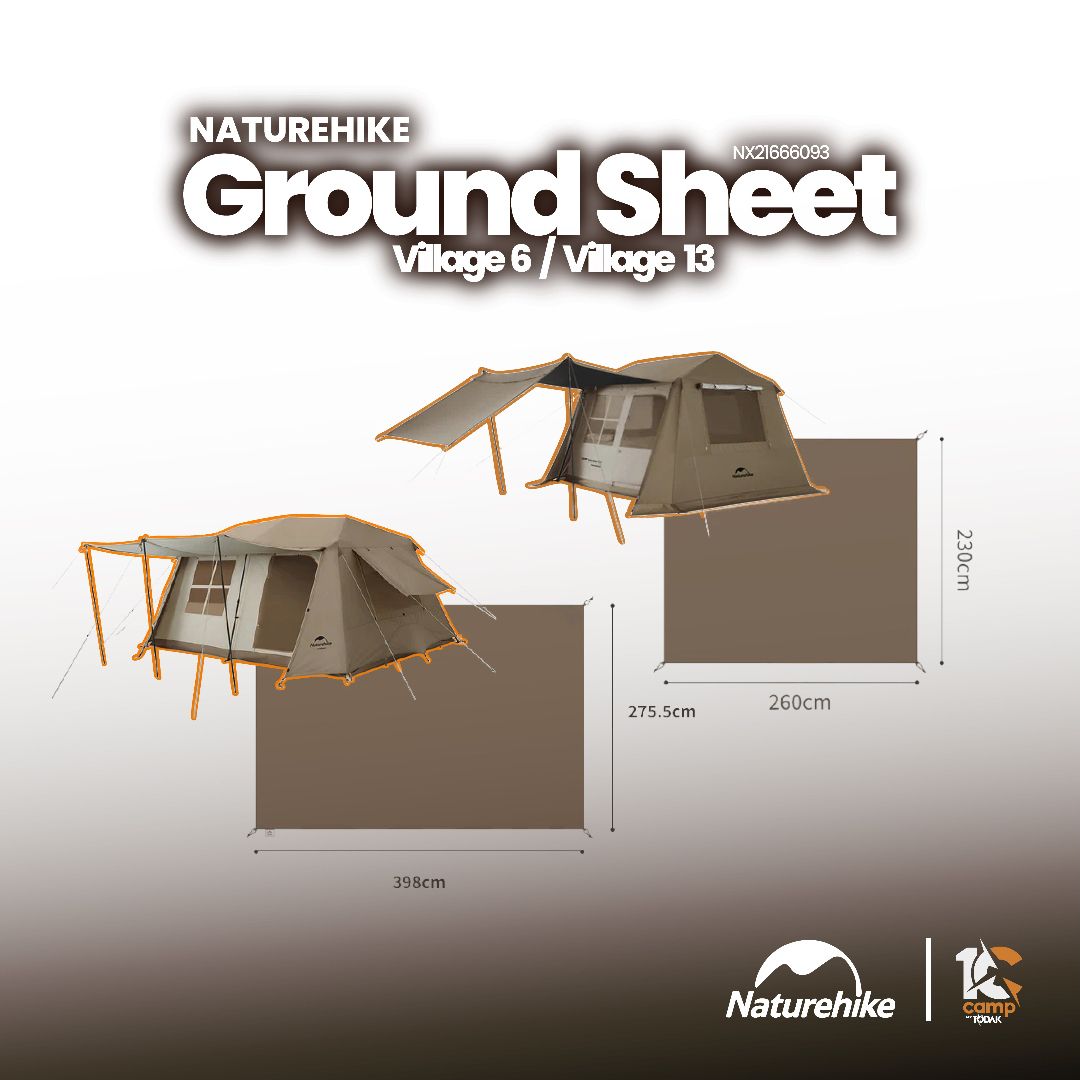 Groundsheet Naturehike untuk Khemah Village 6.0