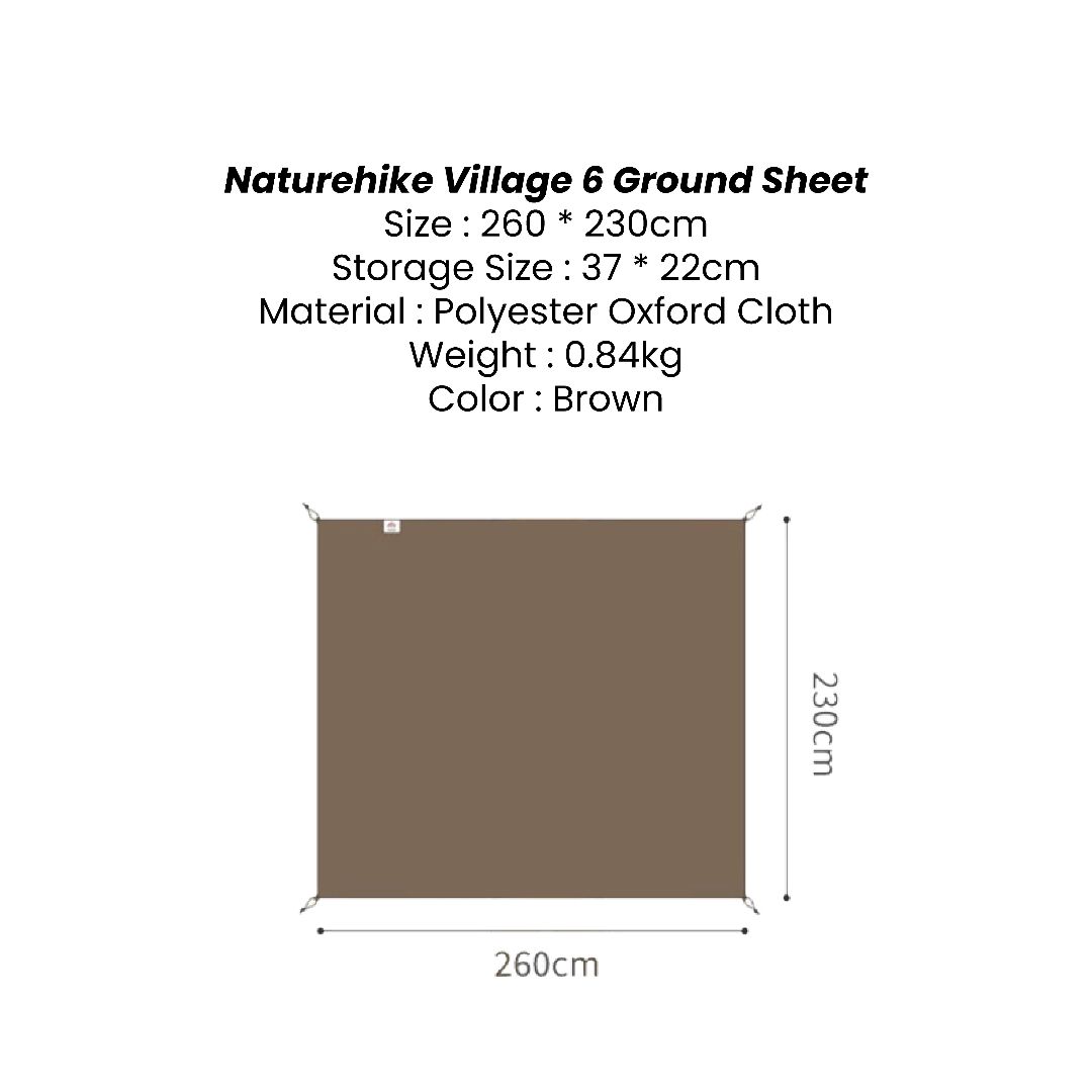 Groundsheet Naturehike untuk Khemah Village 6.0