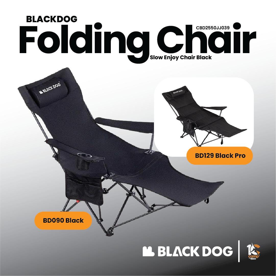 Kerusi Lipat Cotton Blackdog Slow Enjoy
