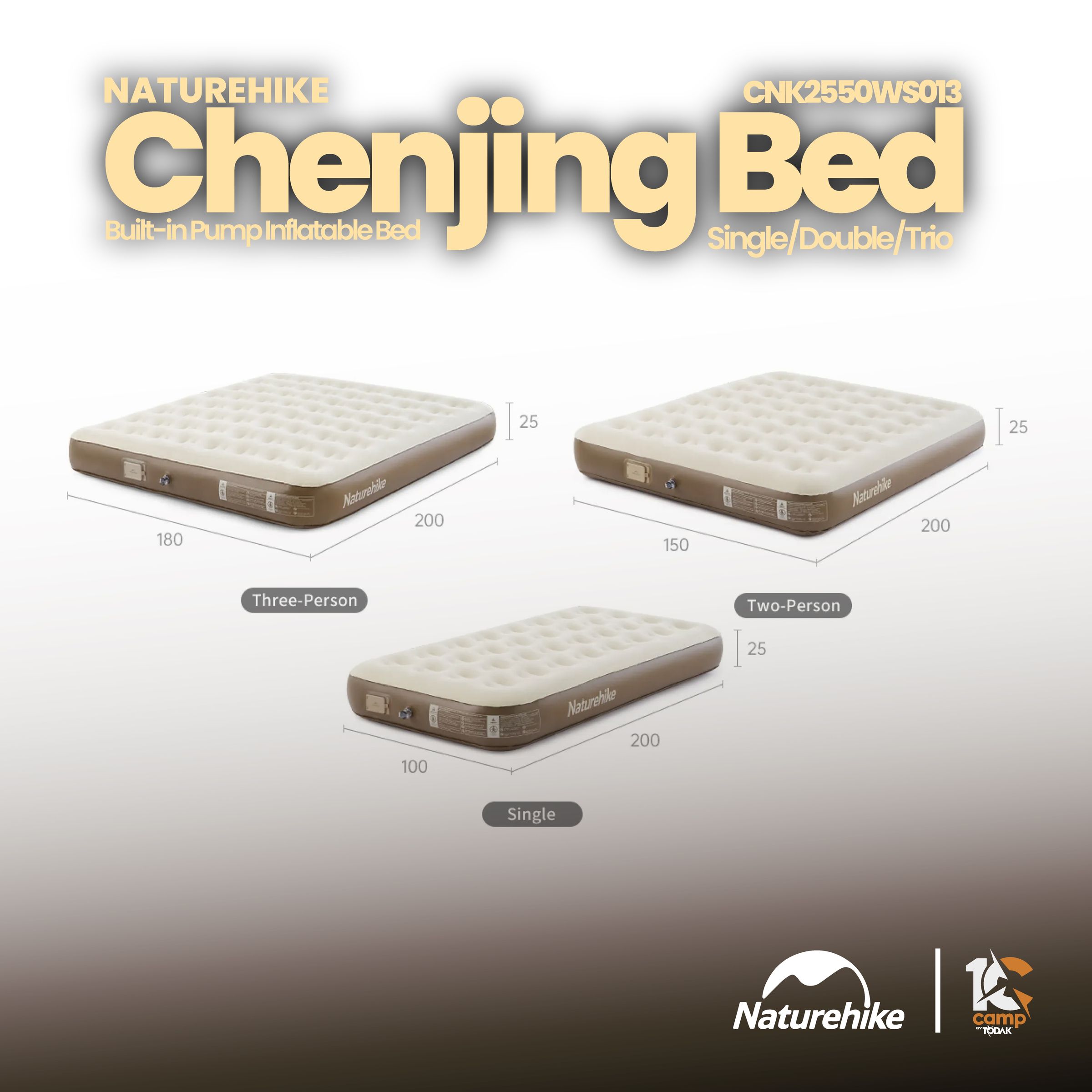 Tilam Angin Naturehike Chenjing Pam Terbina