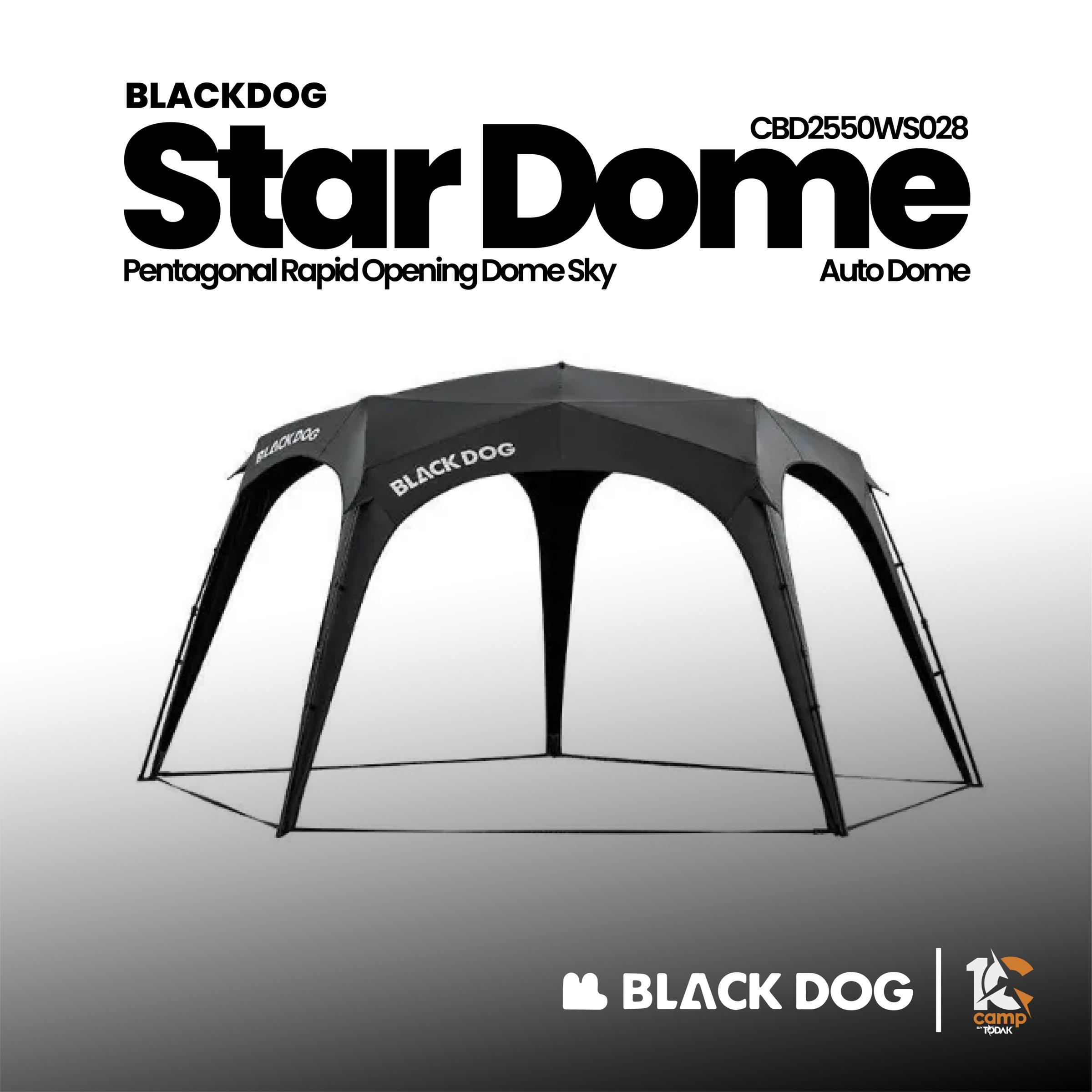 Kanopi Quick-Open Pentagon Blackdog Star Dome