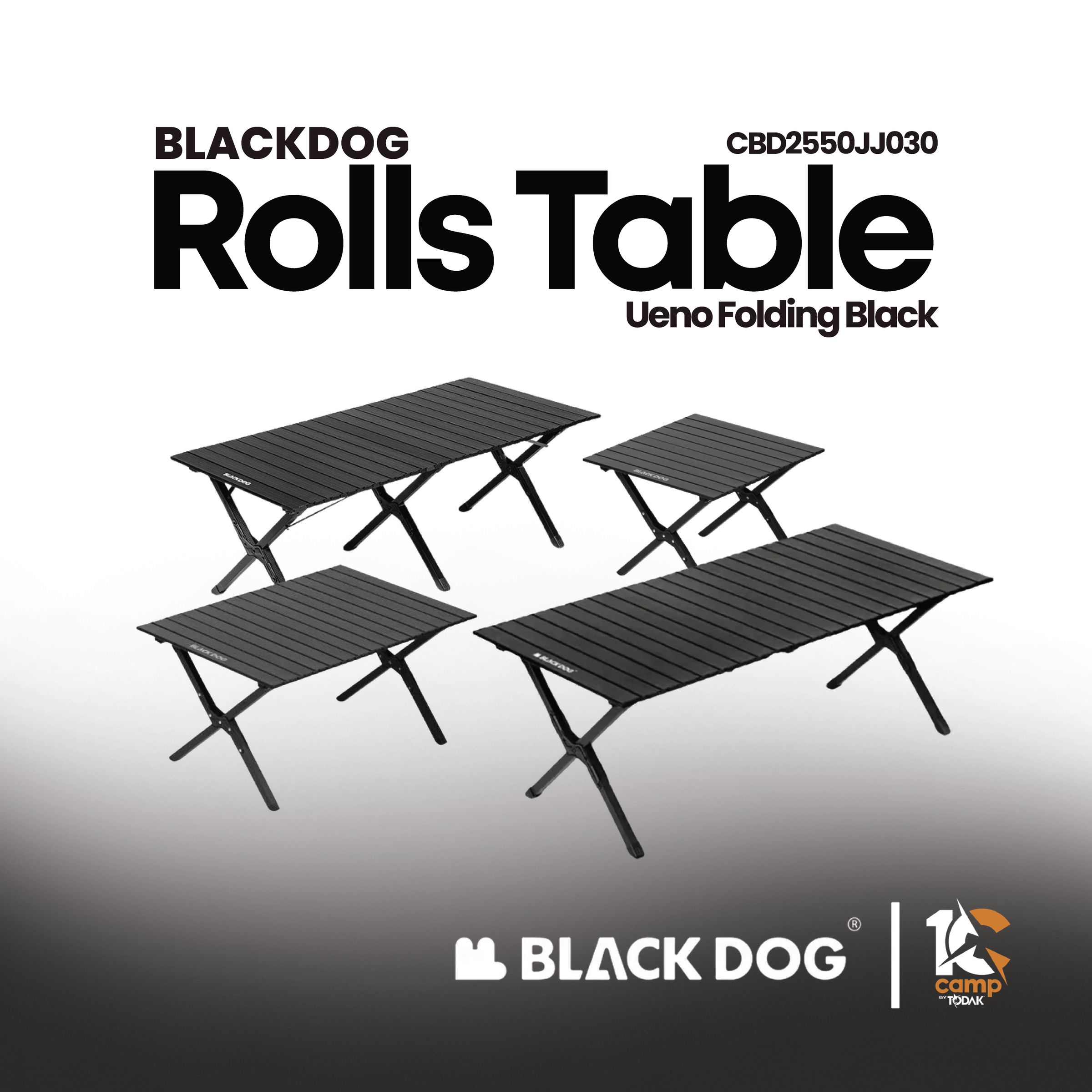 Meja Lipat Egg Roll Blackdog Ueno
